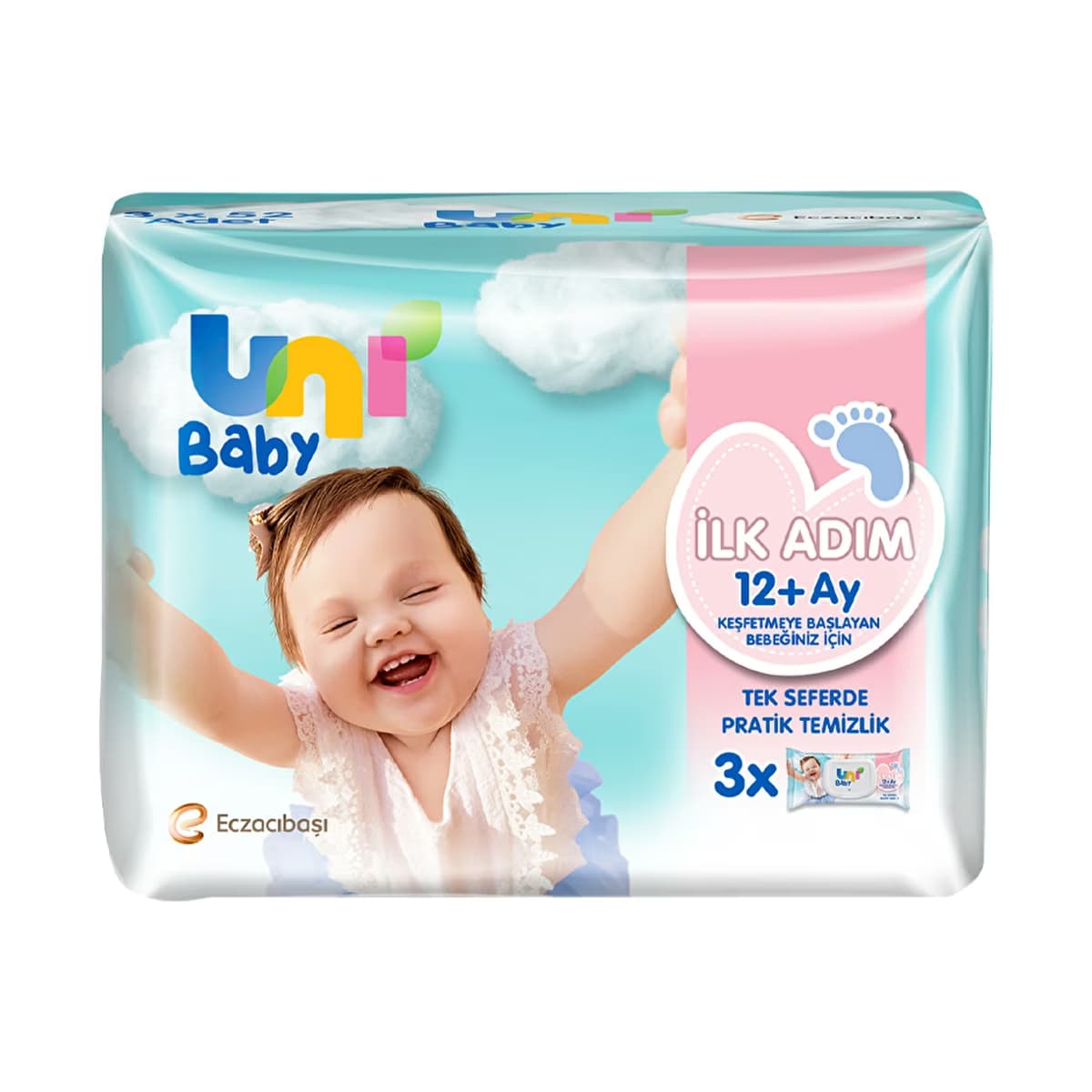 Uni Baby İlk Adım Bebek Islak Mendil 3 x 52 Adet - Gratis