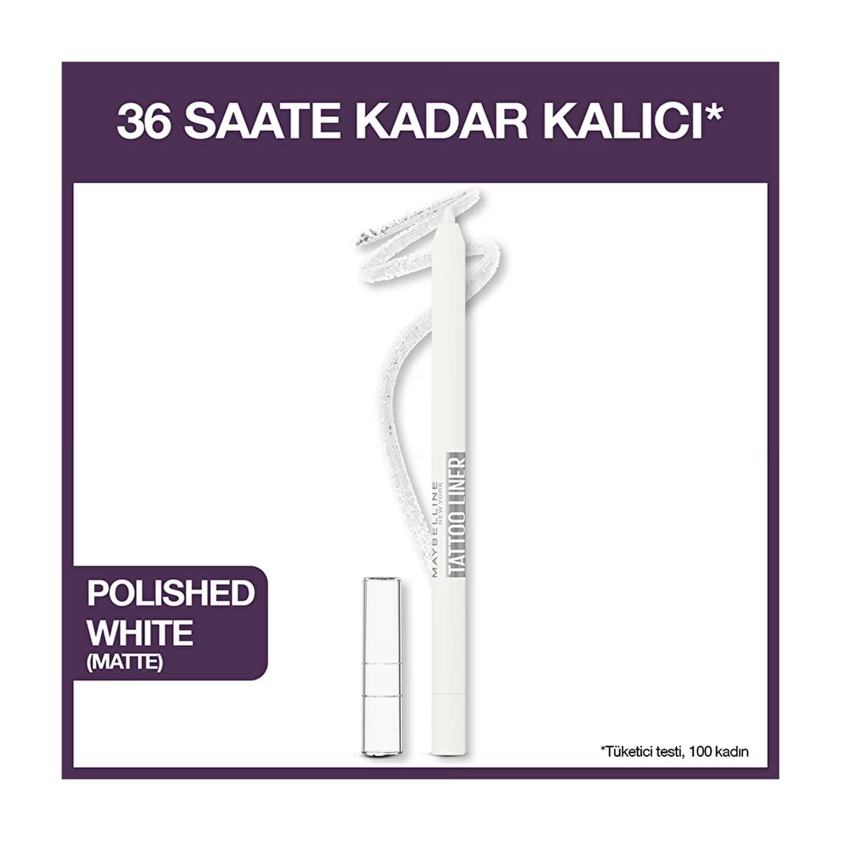 Maybelline New York Tattoo Liner Jel Göz Kalemi 970 Polished White - Gratis