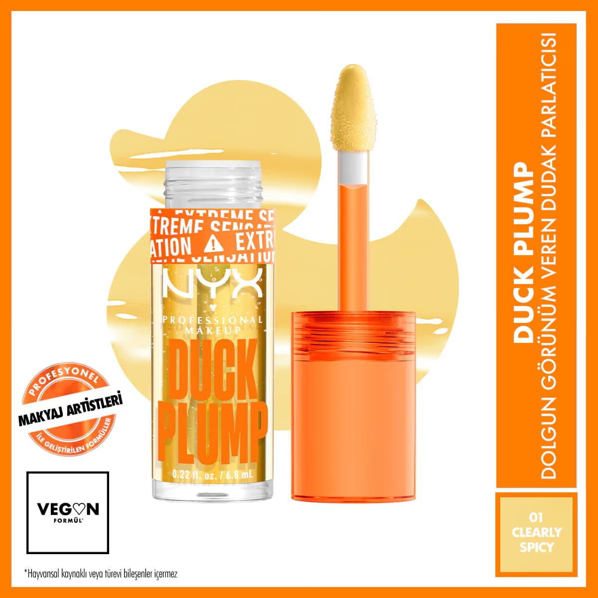 Nyx Professional Makeup Duck Plump Dolgun Görünüm Veren Dudak Parlatıcısı 01 Clearly Spicy