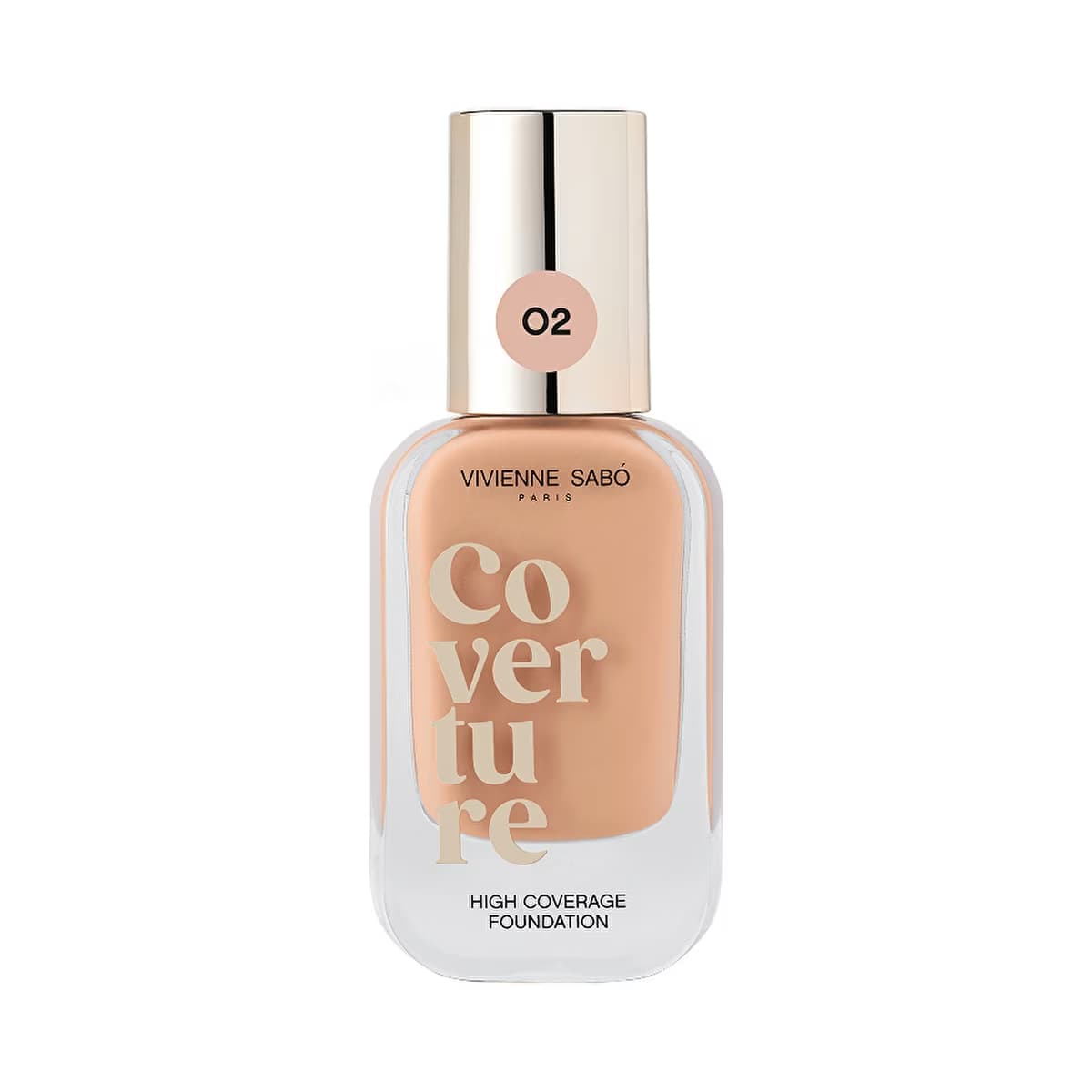 Vivienne Sabo Coverture High Coverage Fondöten 02 Beige - Full Coverage & Natural Matte Finish - Gratis