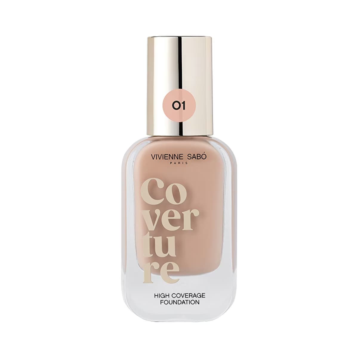 Vivienne Sabo Coverture High Coverage Fondöten 01 Milk Beige - Full Coverage & Natural Matte Finish - Gratis