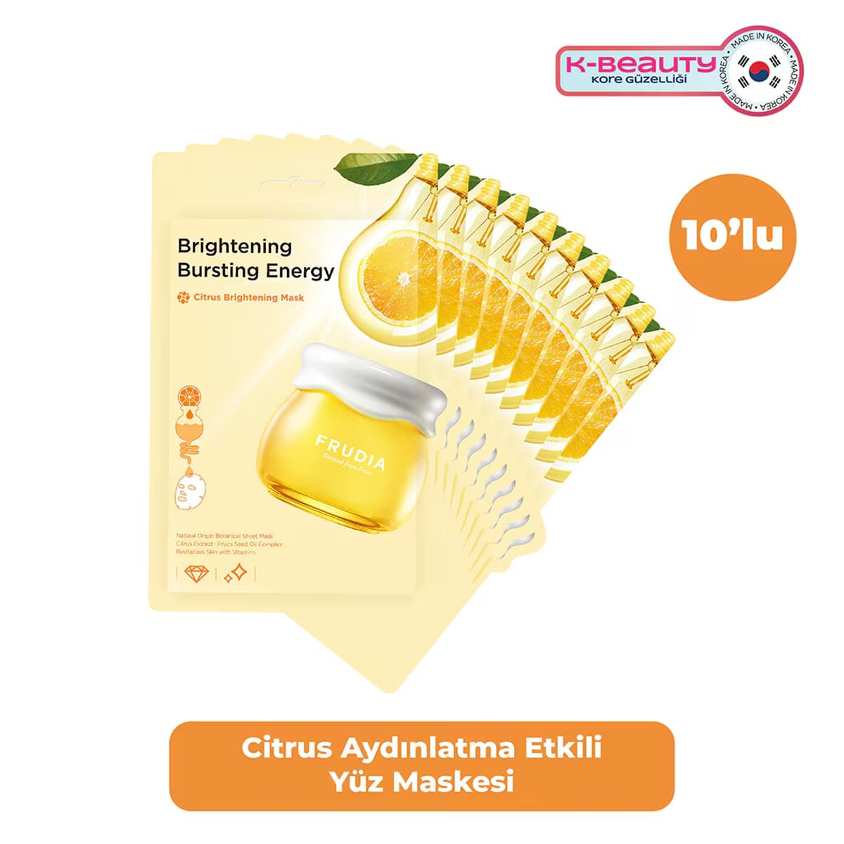Frudia Citrus Aydınlatıcı Maske 10'lu