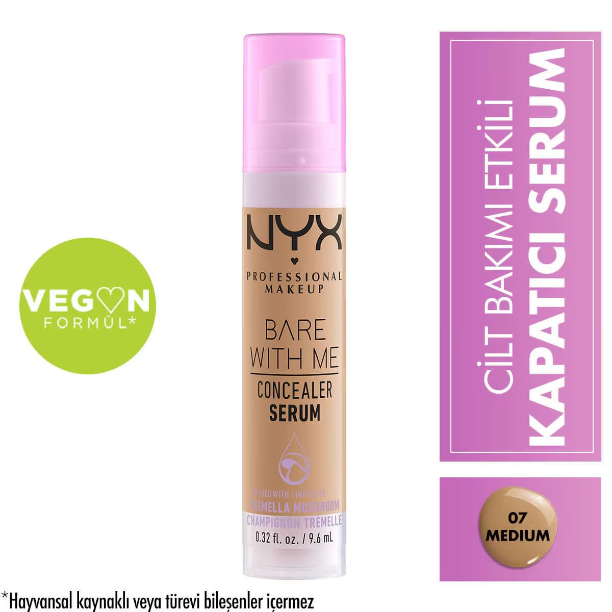Nyx Professional Makeup Bare With Me Kapatıcı Serum 07 Medium