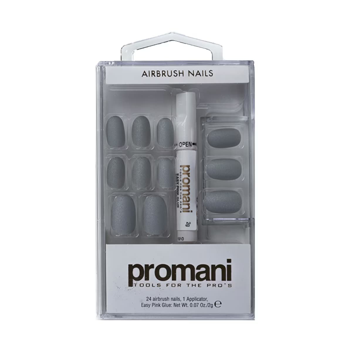 Promani Mat Antrasit Gri Takma Tırnak Kiti 24'lü - Gratis