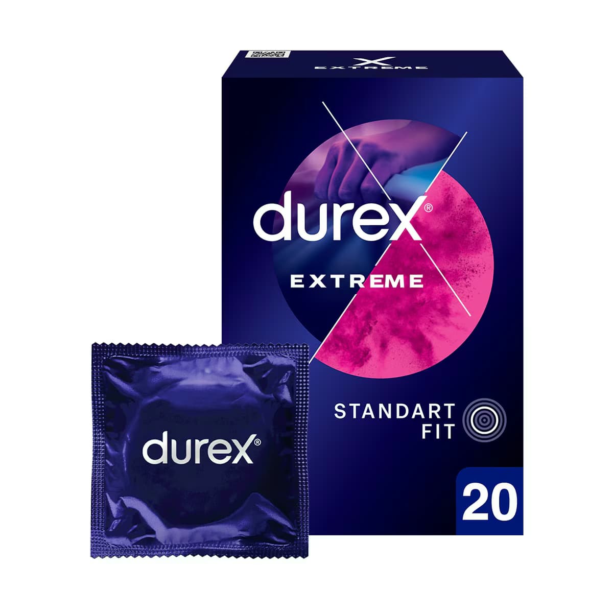 Durex Extreme Geciktiricili ve Tırtıklı Prezervatif 20'li