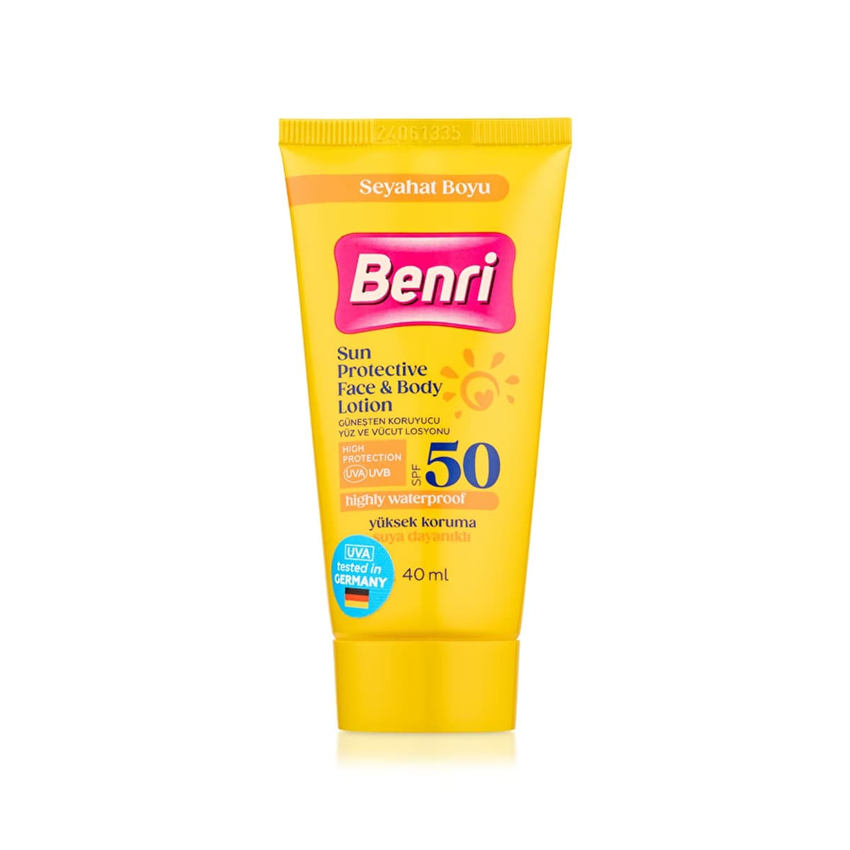 Benri Güneşten Koruyucu Yüz ve Vücut Losyonu SPF50 40 ml - Gratis