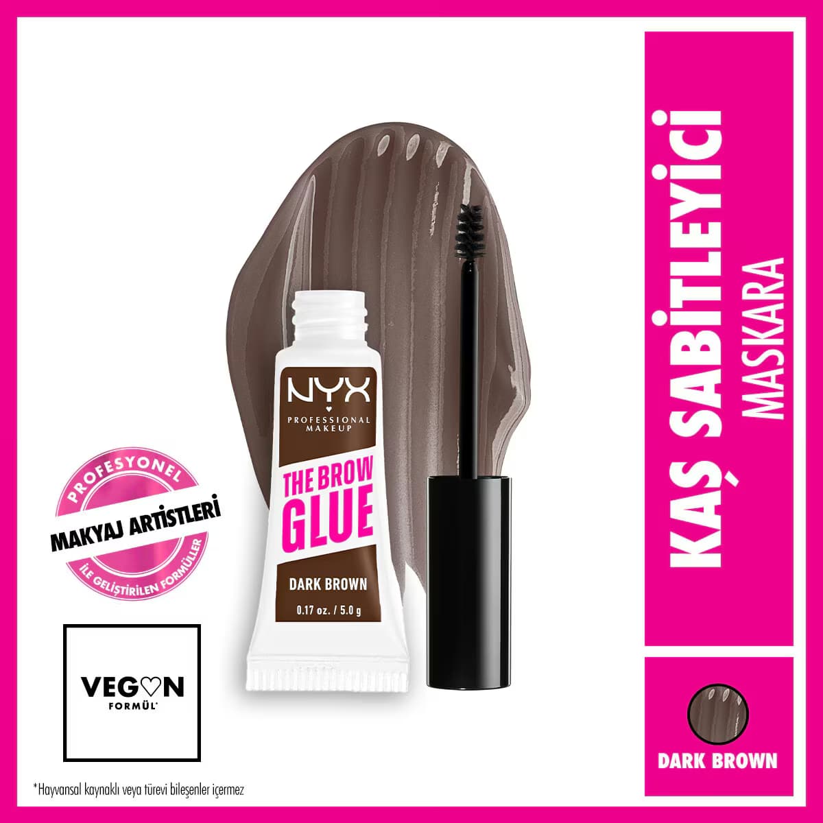 Nyx Professional Makeup The Brow Glue Instant Brow Styler Kaş Sabitleyici Maskara Dark Brown