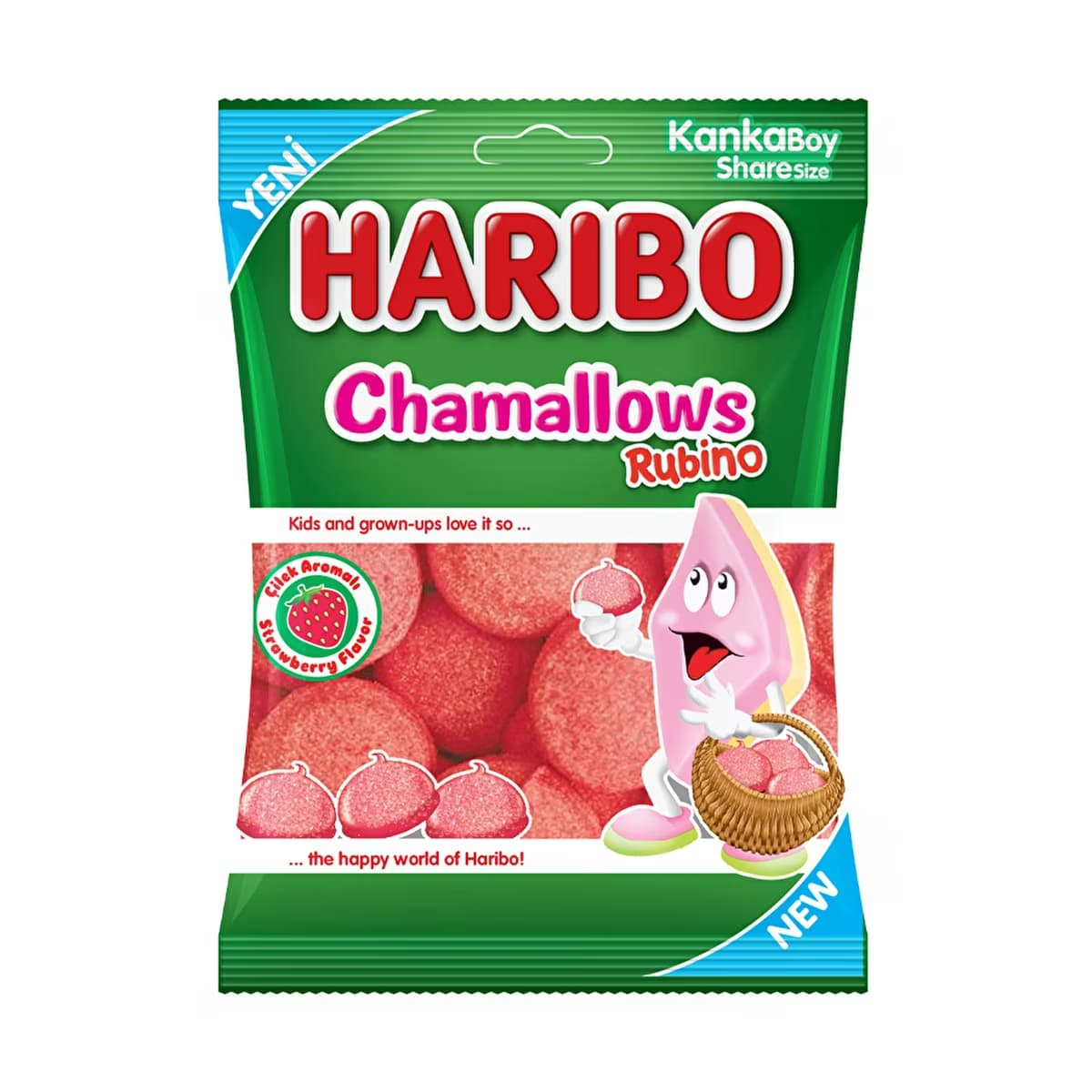 Haribo Chamallows Rubino Çilek Aromalı Marshmallow 70 gr - Gratis