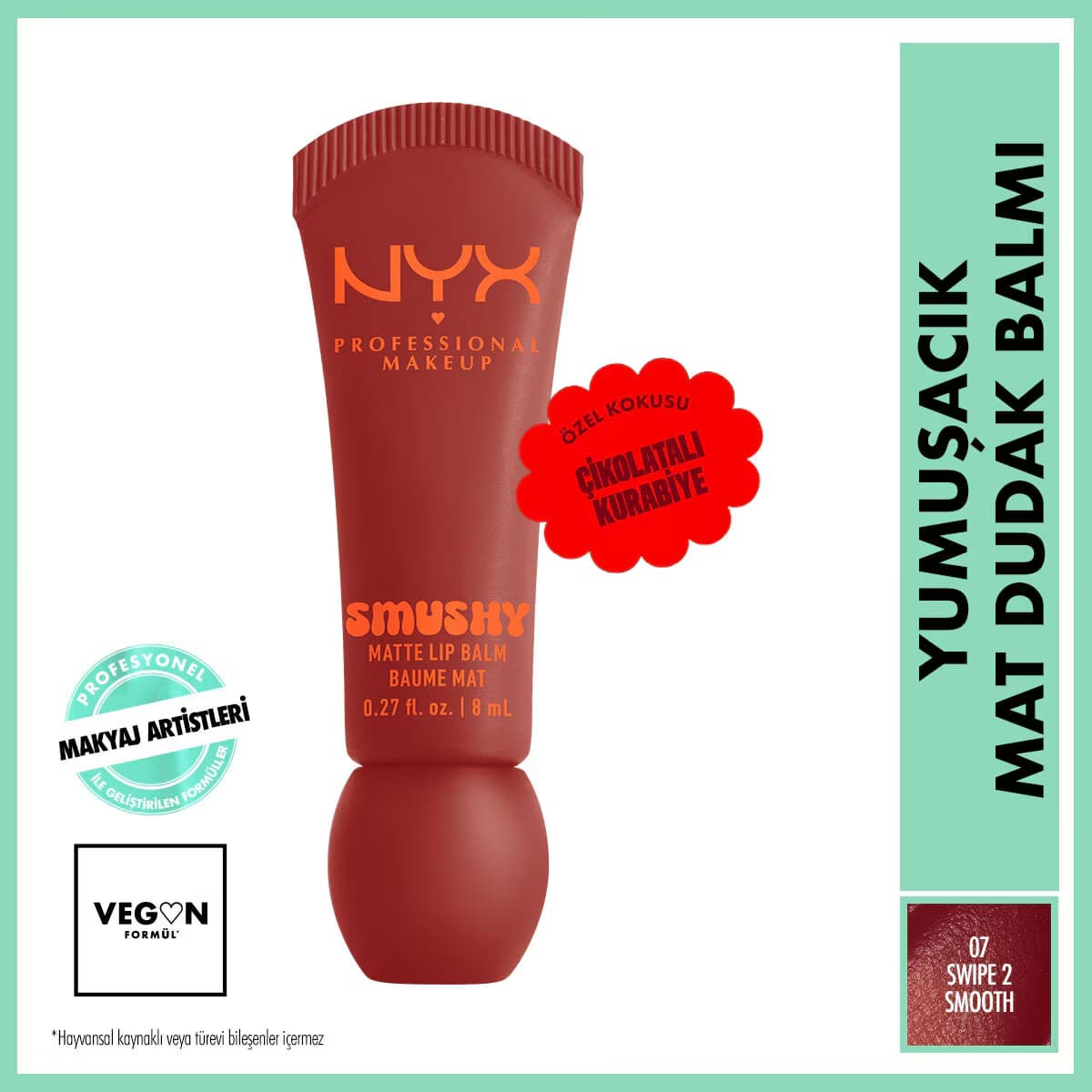 Nyx Professional Makeup Soft Matte Smushy Dudak Balmı Swipe 2 Smooth 07