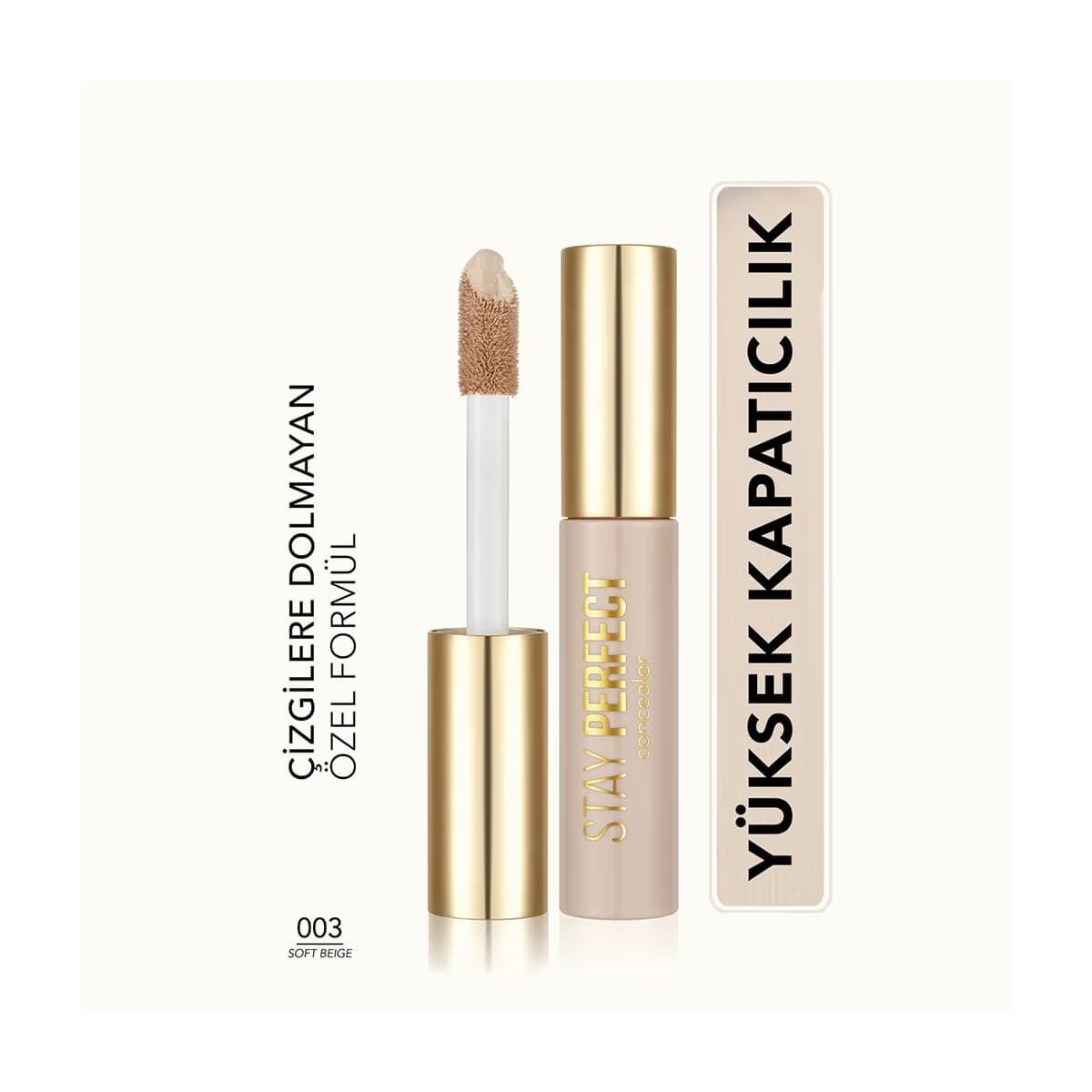 Flormar Stay Perfect Yoğun Pigmentli Kapatıcı 003 Soft Beige - Gratis