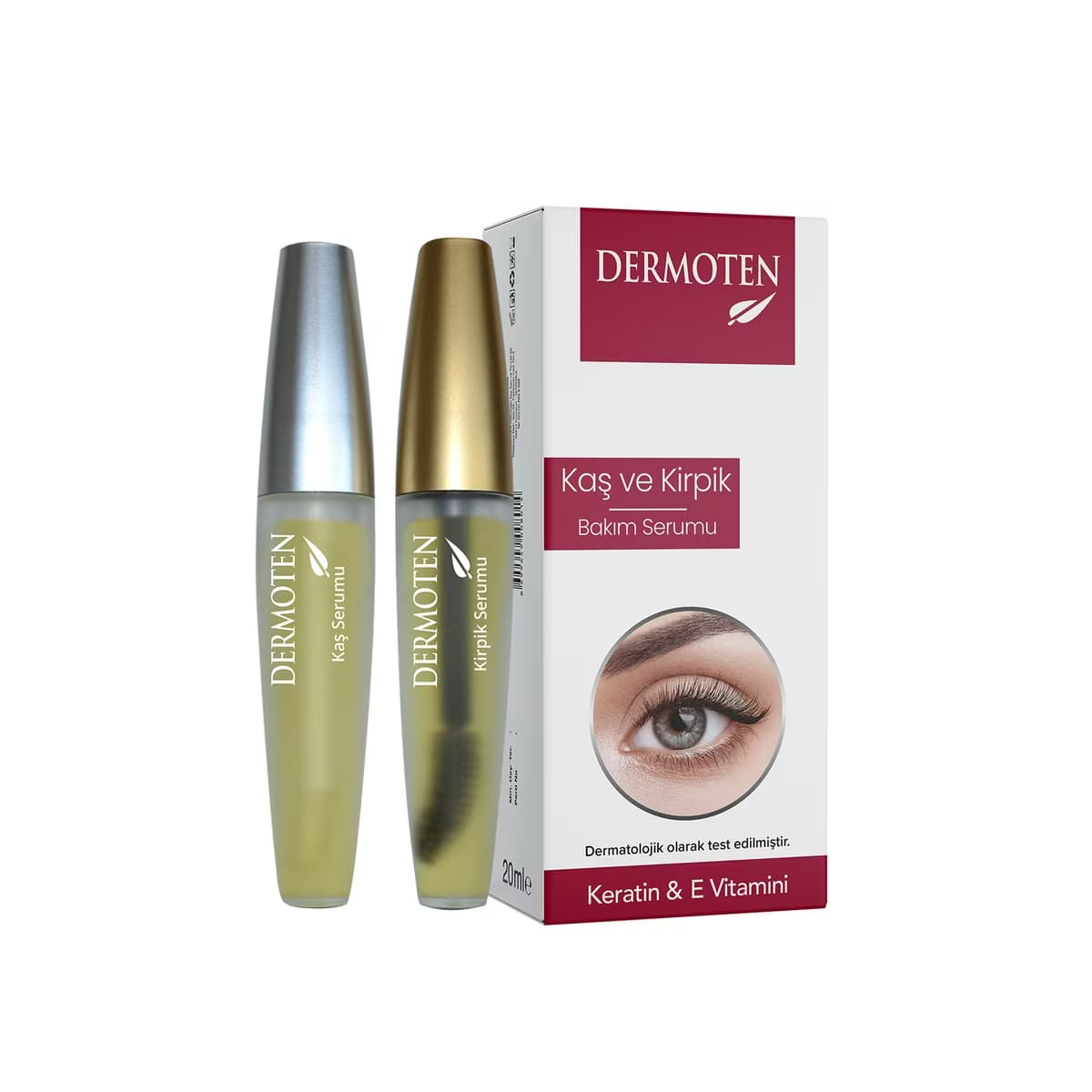 Dermoten Besleyici ve Güçlendirici Kaş Kirpik Serumu 20 ml - Gratis