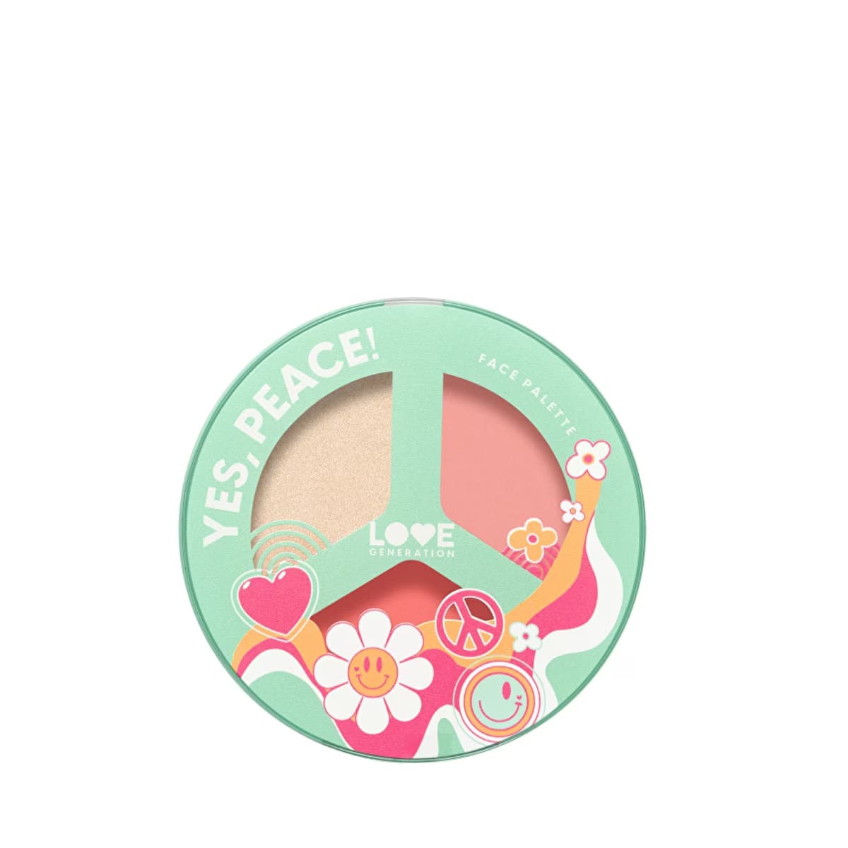 Love Generation Face Palette Yes, Peace! 02 Cheeky Glow - Multi-Use Face Palette - Gratis