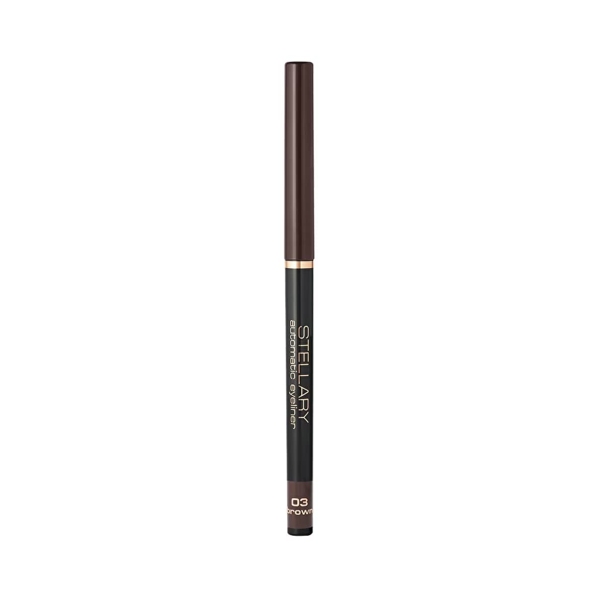 Stellary Automatic Eyeliner 03 Brown - Smooth Glide & Long-Lasting Wear - Gratis