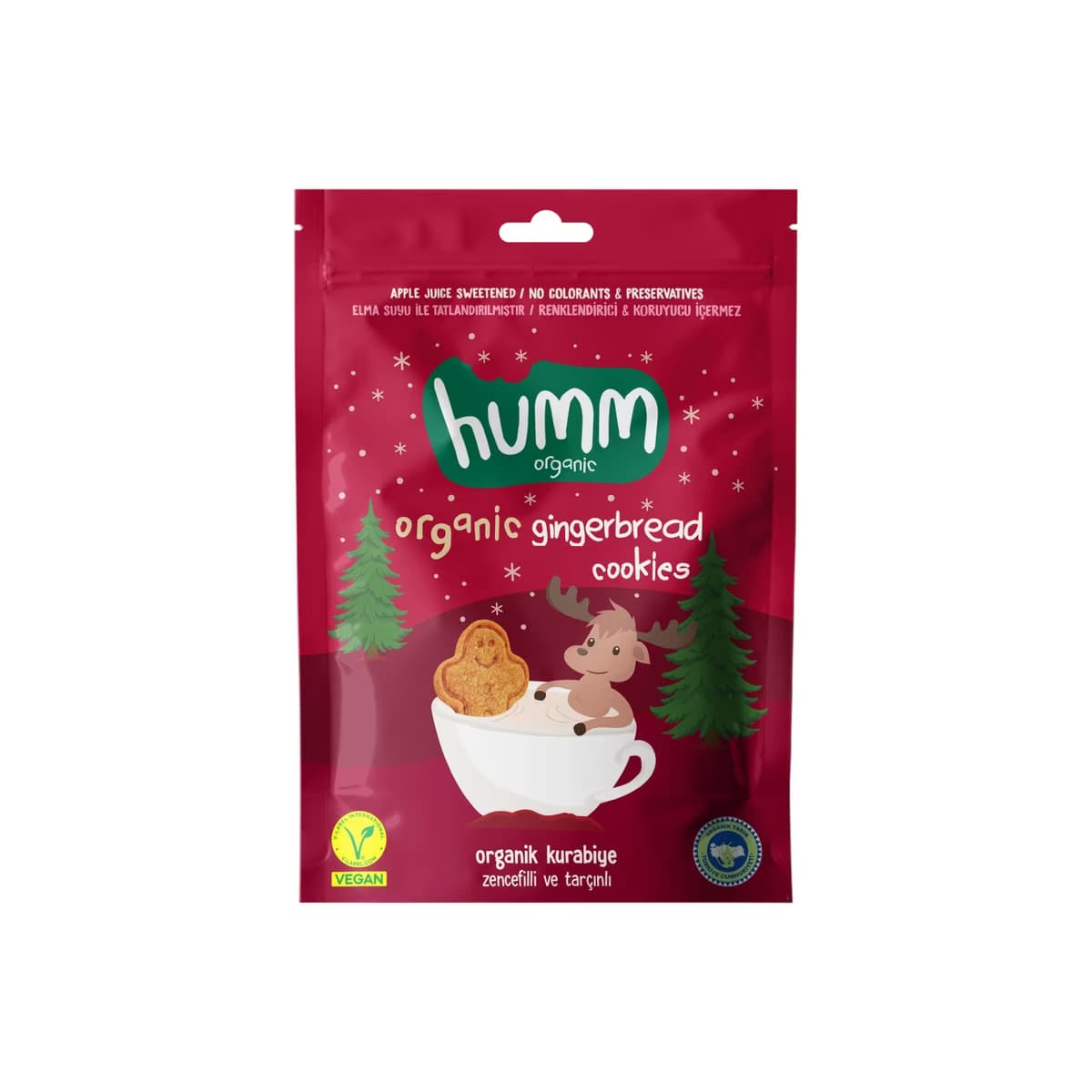 Humm Organic Organik Vegan Zencefilli ve Tarçınlı Kurabiye 55 gr - Gratis