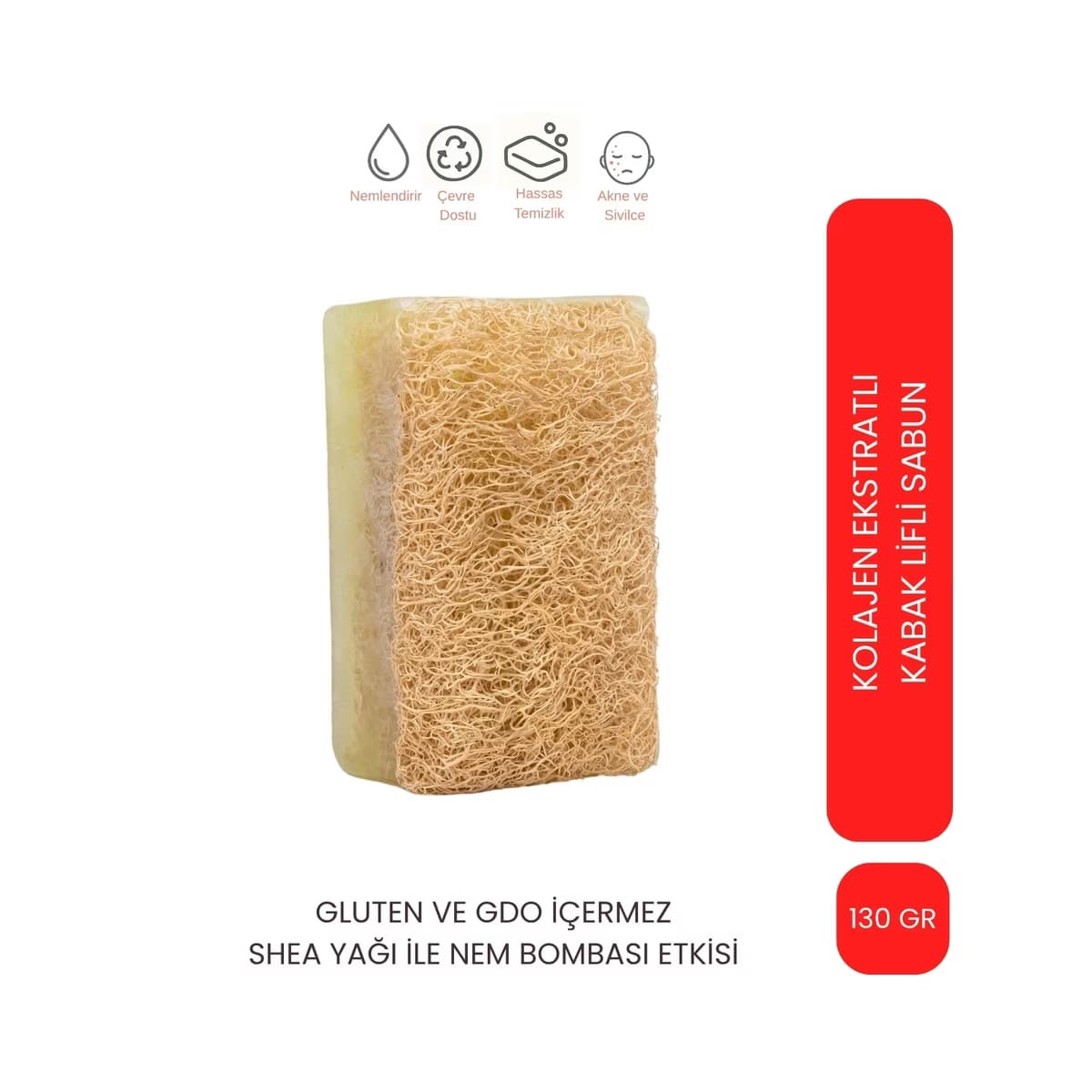 Let'scrub Doğal Kabak Lifli Kolajen Sabunu 130 gr - Gratis
