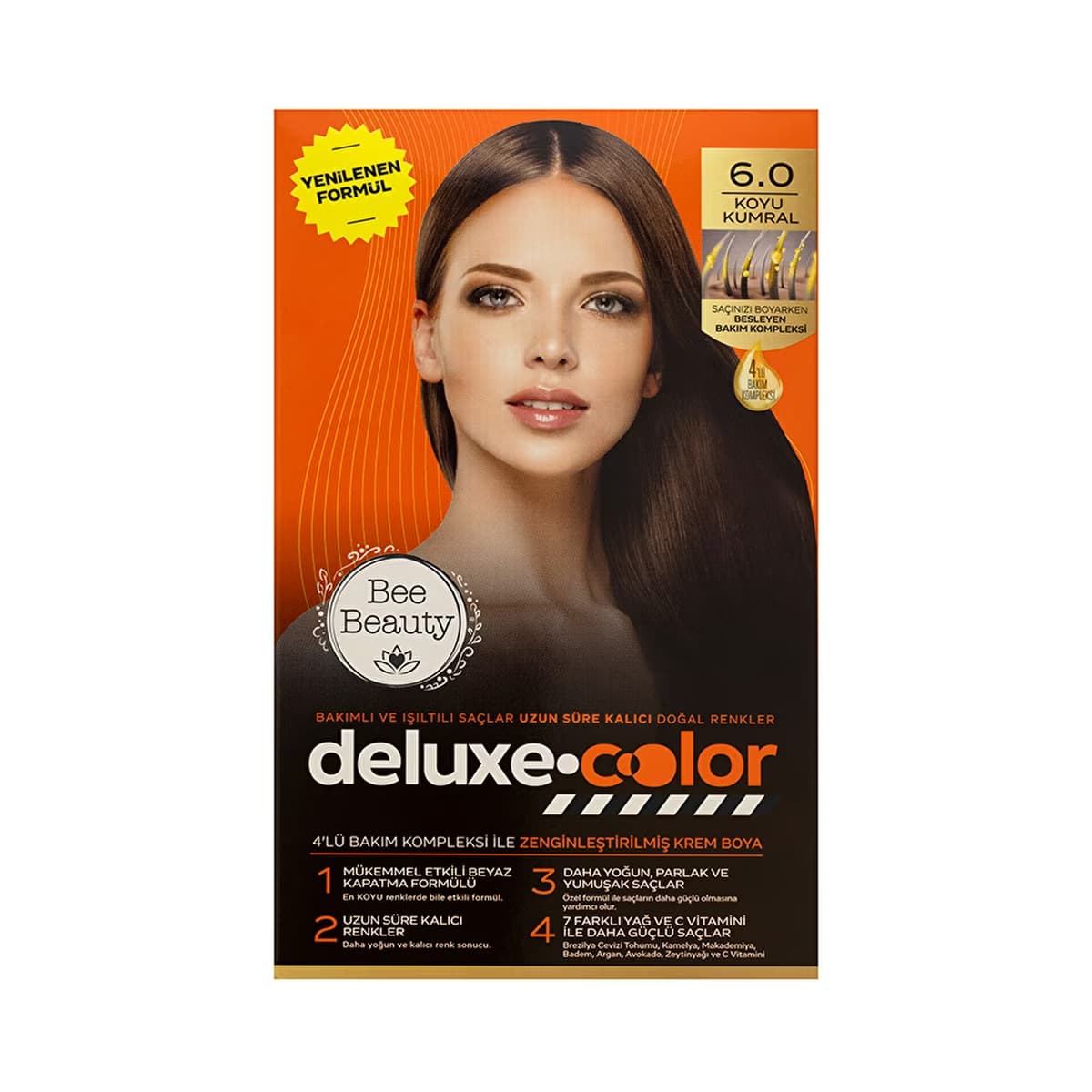 Bee Beauty Deluxe Color Kit Saç Boyası 6.0 Koyu Kumral - Gratis