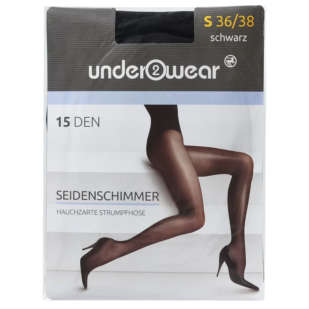 Underwear Külotlu İnce Çorap 15 den, Siyah, Parlak 36/38 Beden