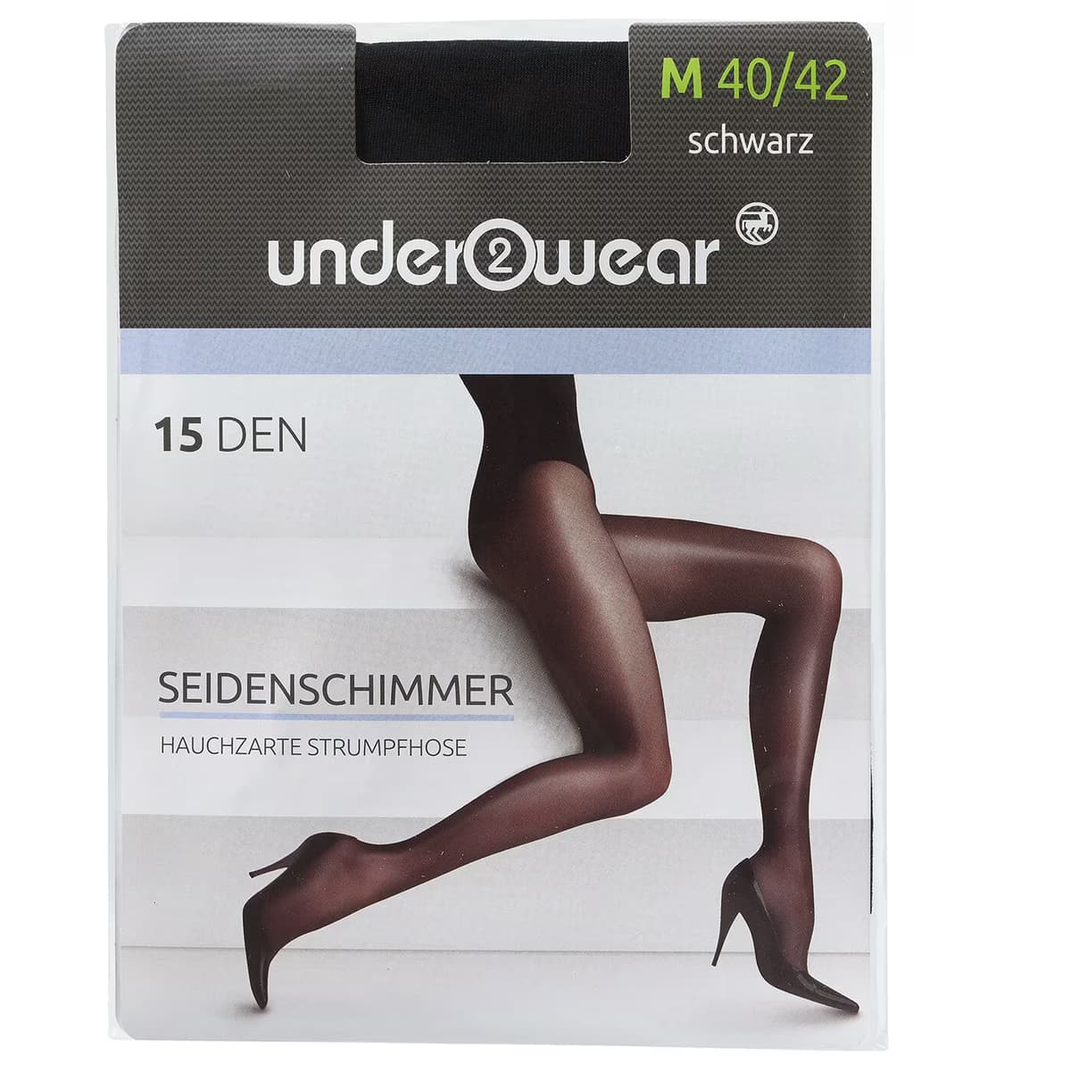 Underwear Külotlu İnce Çorap 15 den, Siyah, Parlak 40/42 Beden