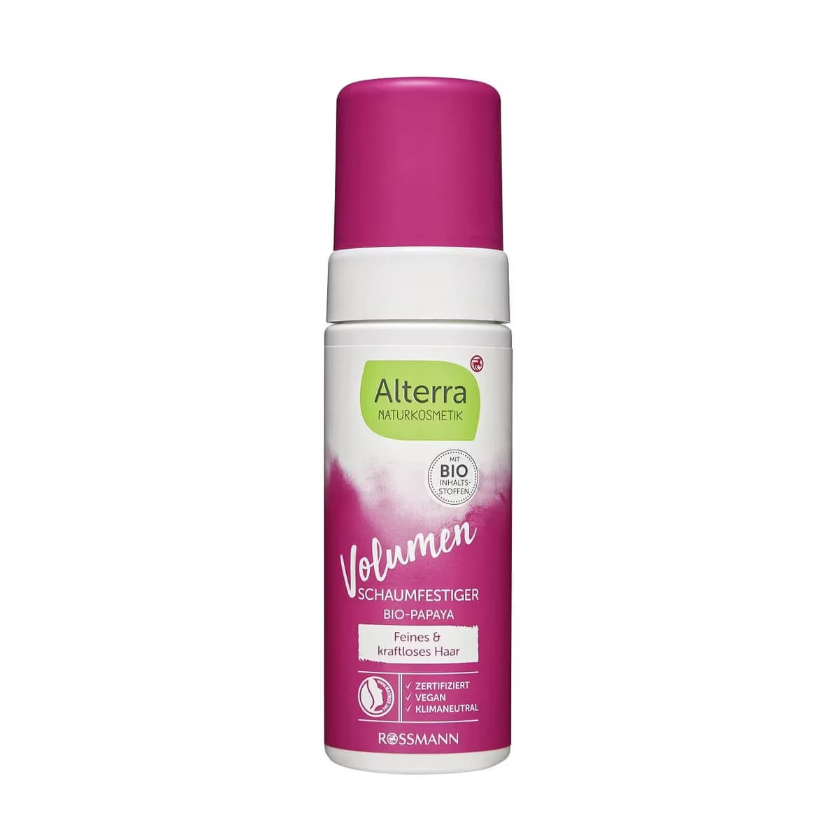 Alterra Saç Köpüğü Organik Papaya & Bambu Ekstresi İçeren Hacim Sağlayıcı 150 ml