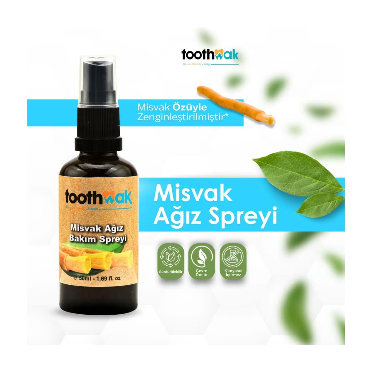 Toothwak Misvaklı Ağız Bakım Spreyi 50 ml - Gratis
