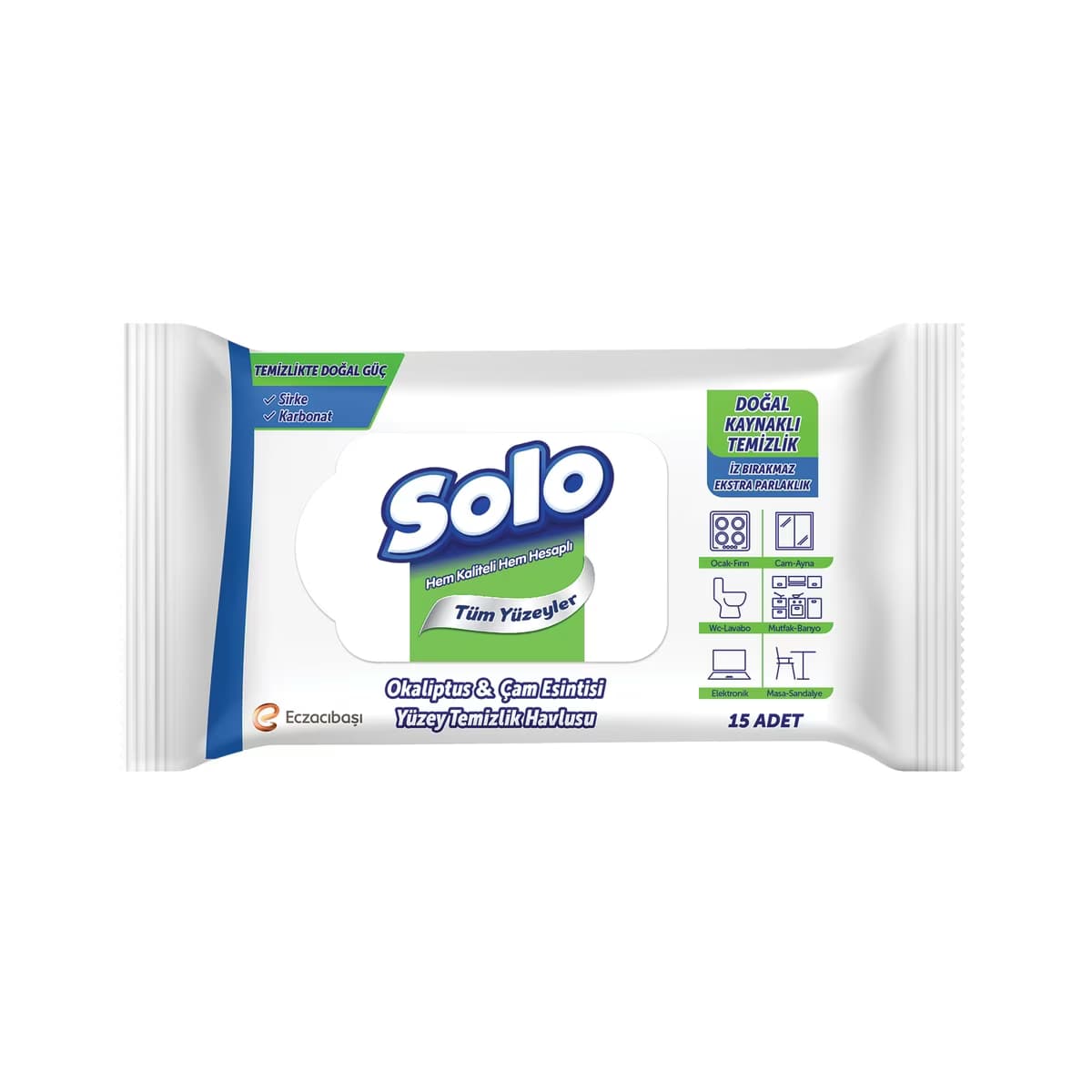 Solo Yüzey Temizlik Havlusu Okaliptus & Çam Esintisi 15'li - Gratis