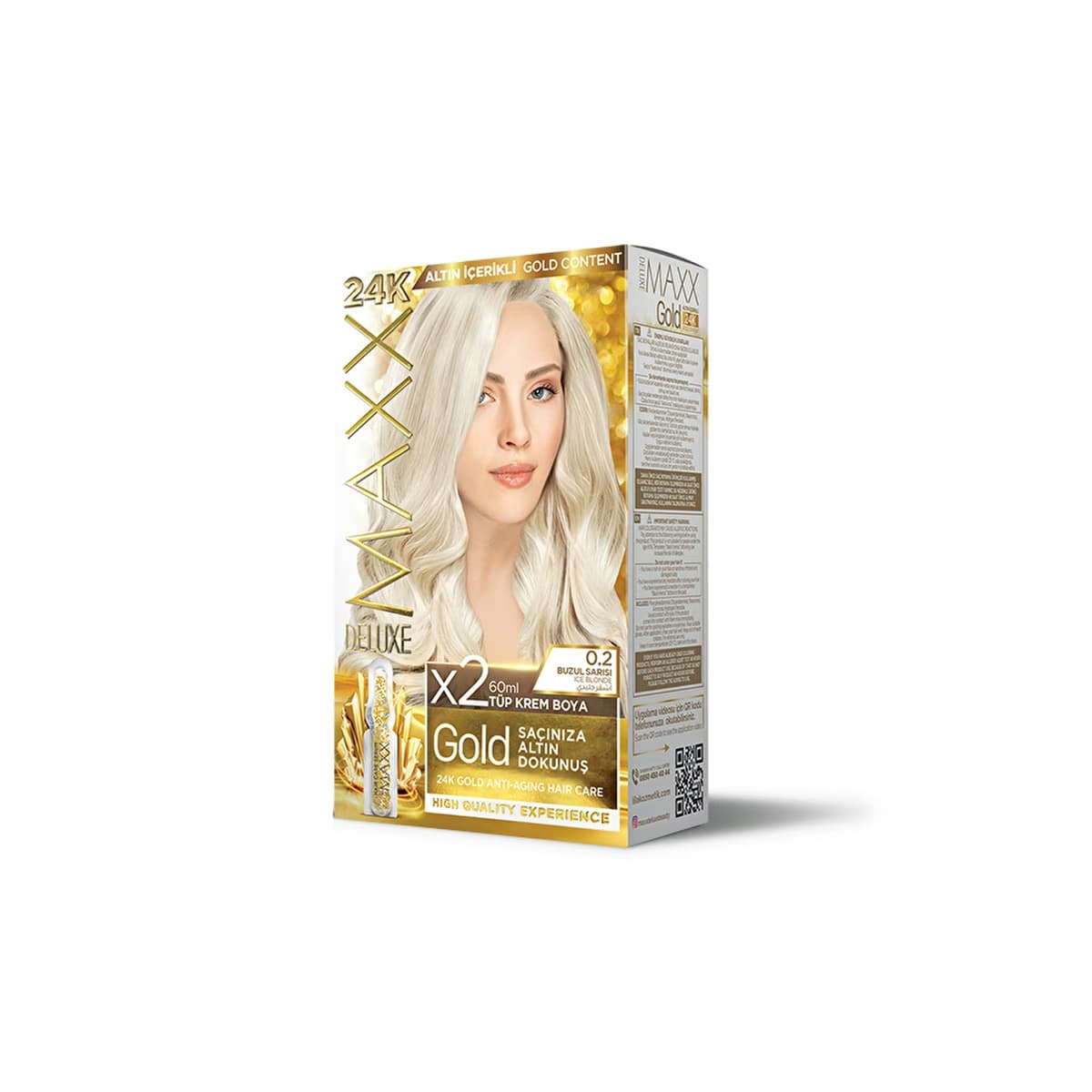 Maxx Deluxe Golden Beauty Saç Boyası 0.2 Buzul Sarısı - Gratis