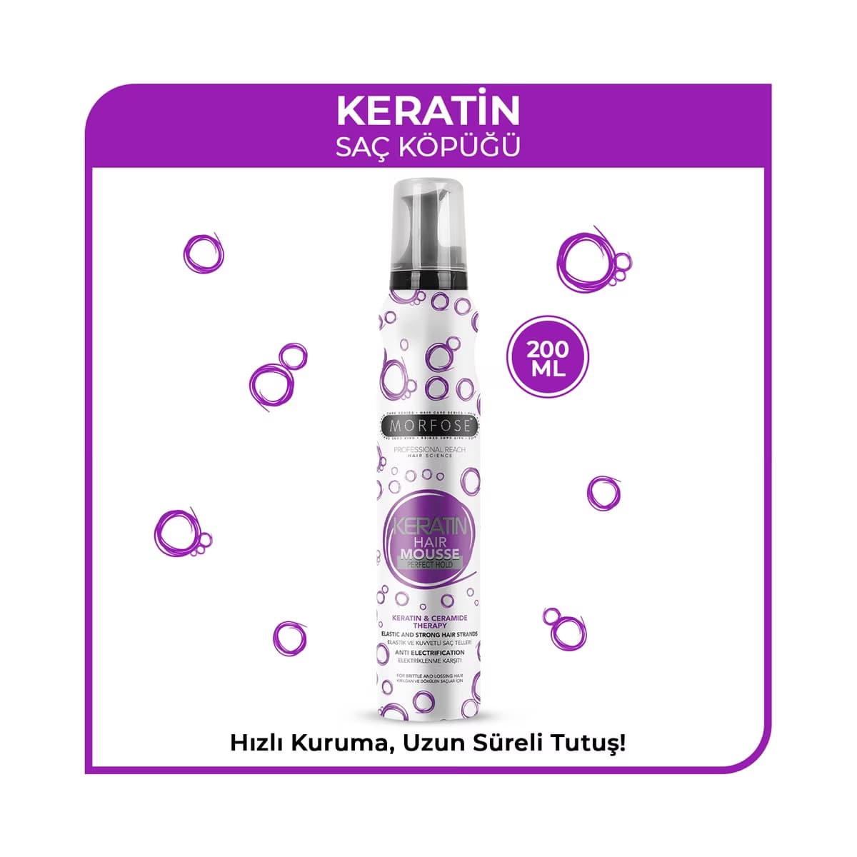 Morfose Keratin Saç Köpüğü 200 ml - Gratis