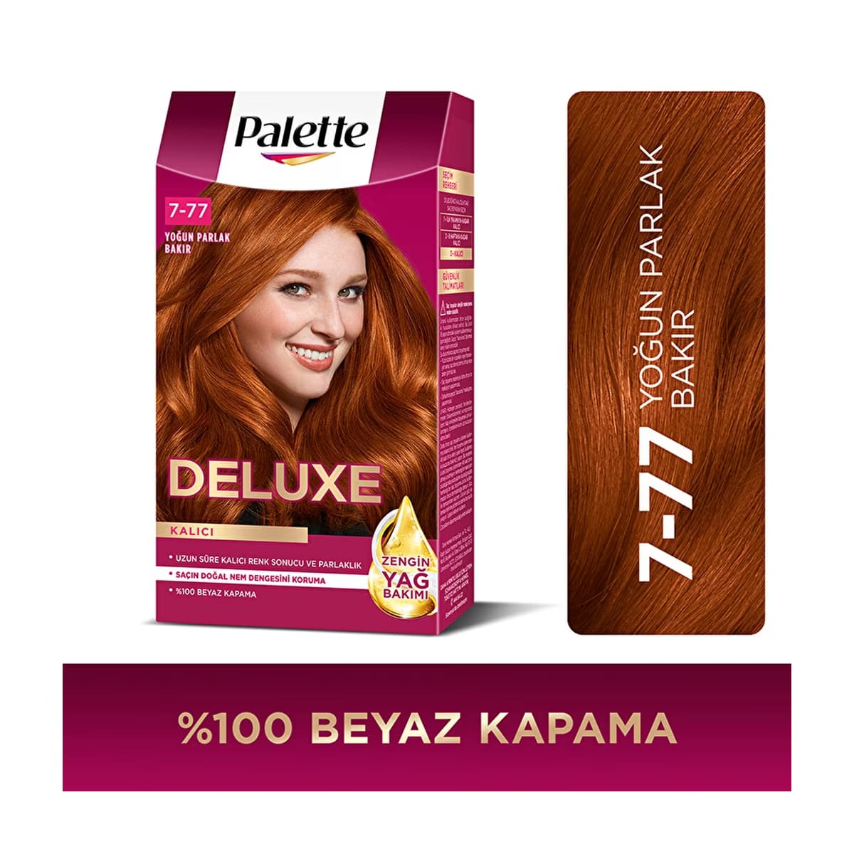 Palette Deluxe Saç Boyası 7-77 Yoğun Parlak Bakır - Gratis