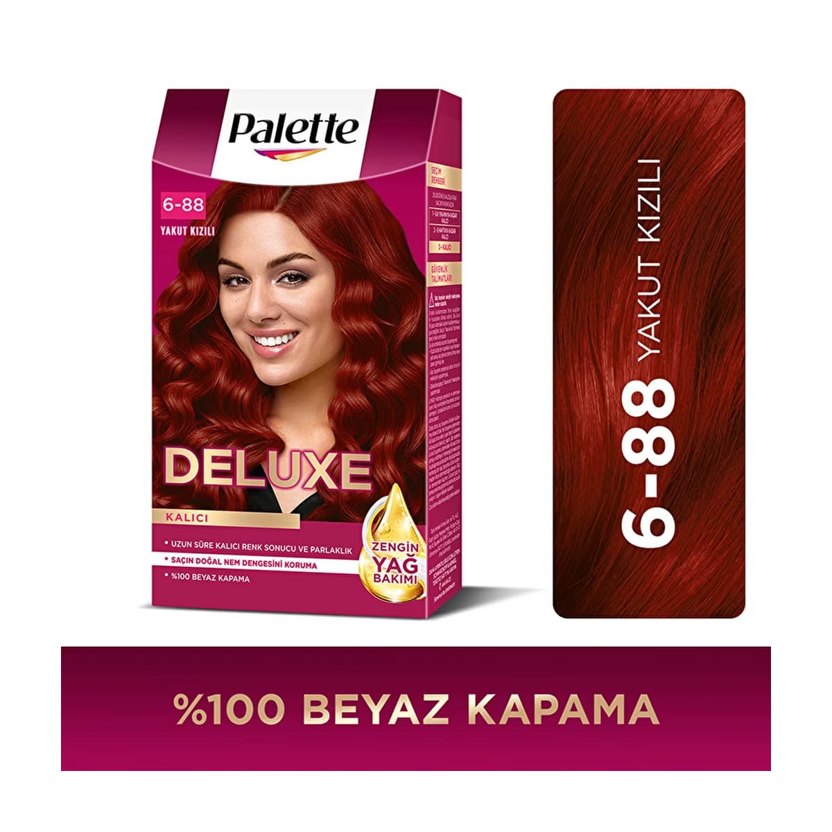 Palette Deluxe Saç Boyası 6-888 Yakut Kızılı - Gratis