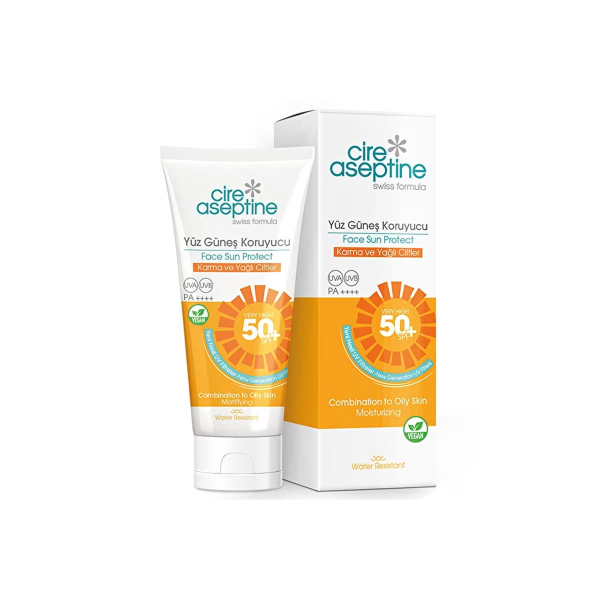 Cire Aseptine Yüz Güneş Koruyucu Krem Karma ve Yağlı Ciltler 50+ SPF 50 ml - Gratis