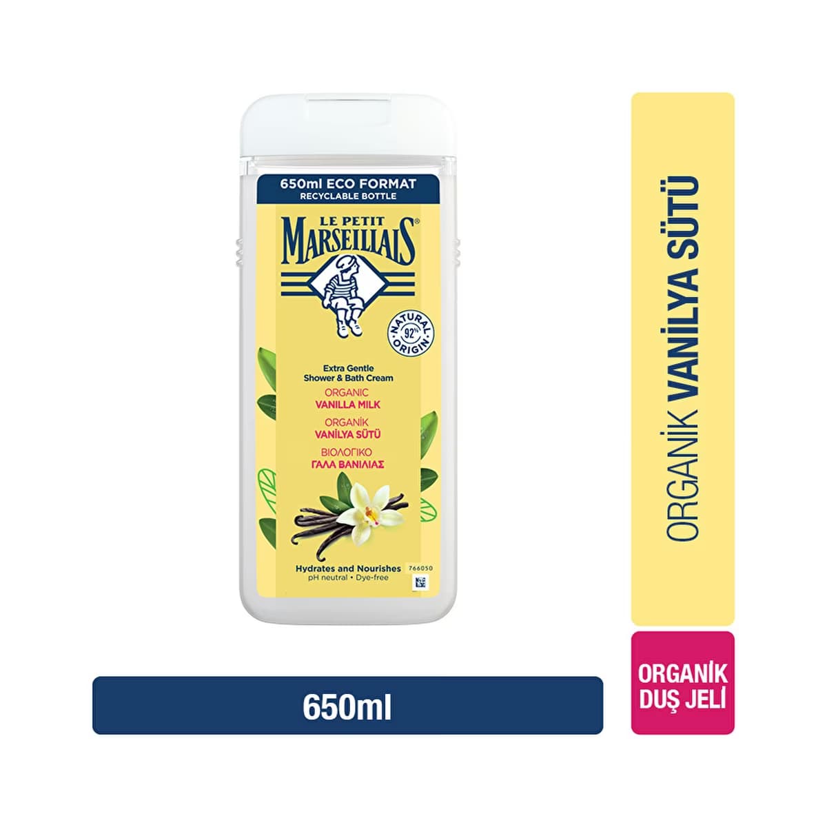 Le Petit Marseillais Duş Jeli Vanilya Sütü 650 ml - Gratis