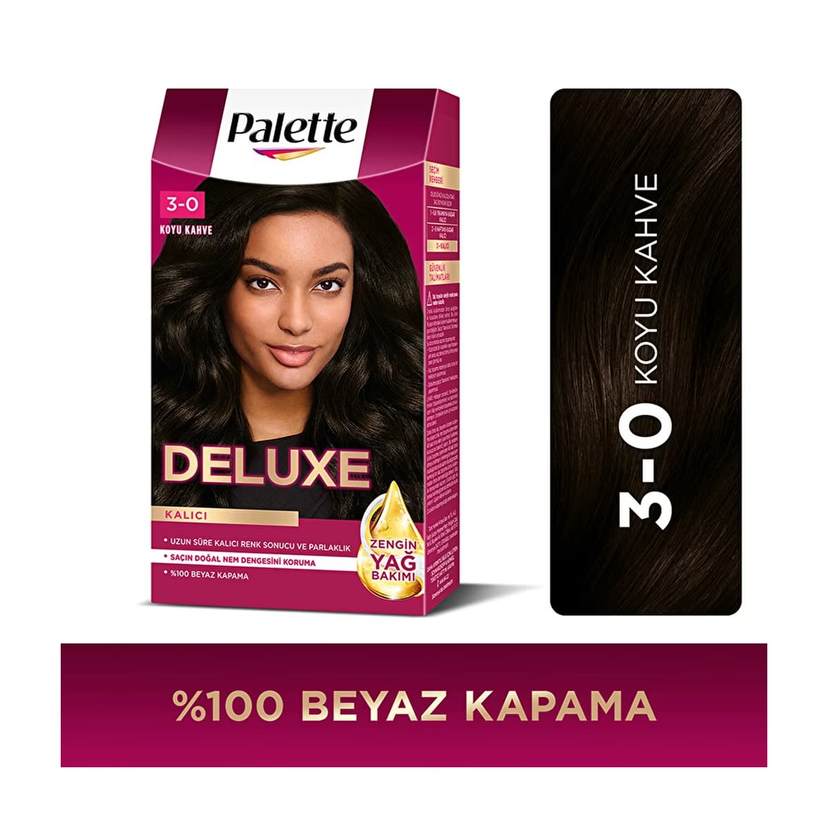 Palette Deluxe Saç Boyası 3-0 Koyu Kahve - Gratis
