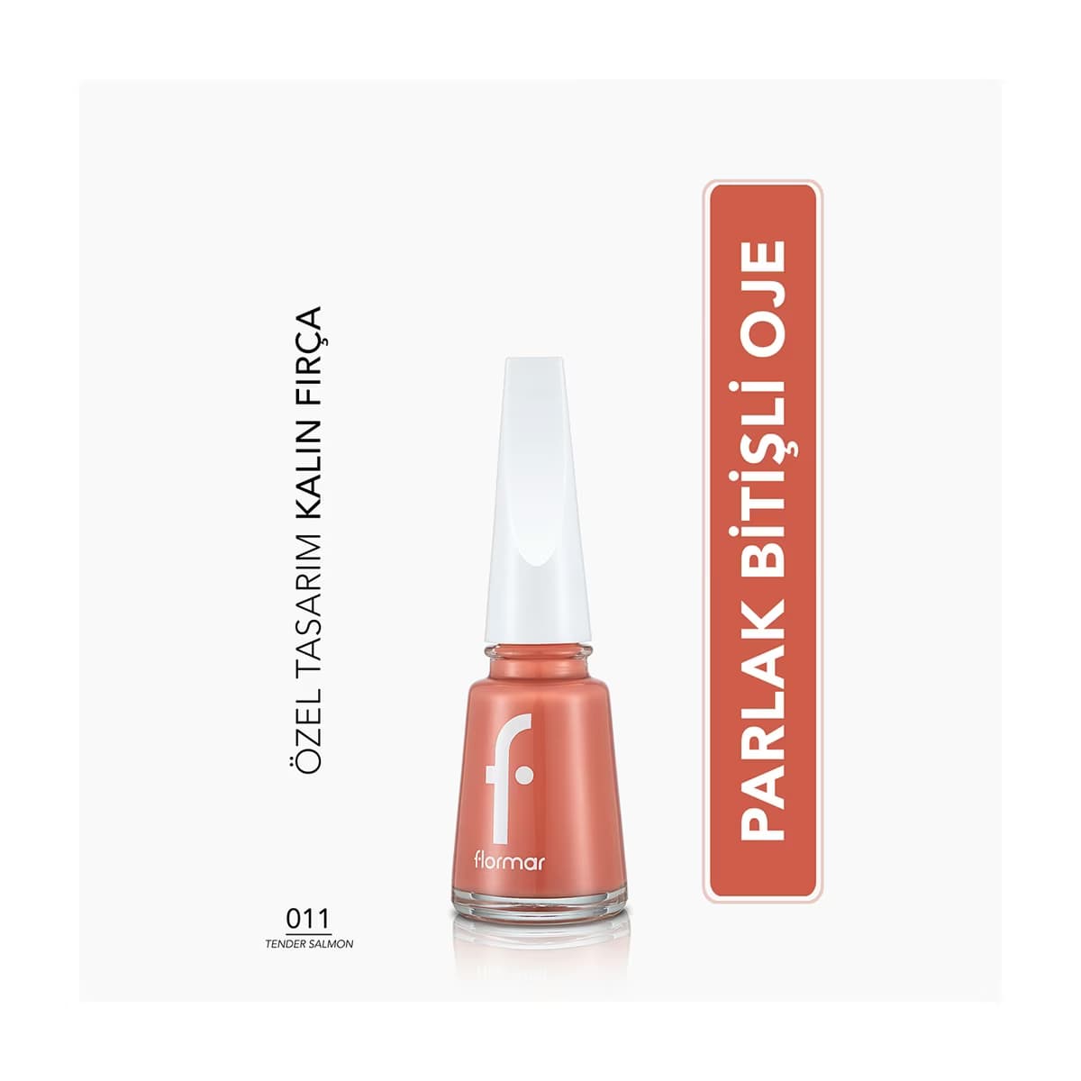 Flormar Nail Enamel Yoğun Pigmentli Oje 011 Tender Salmon - Gratis