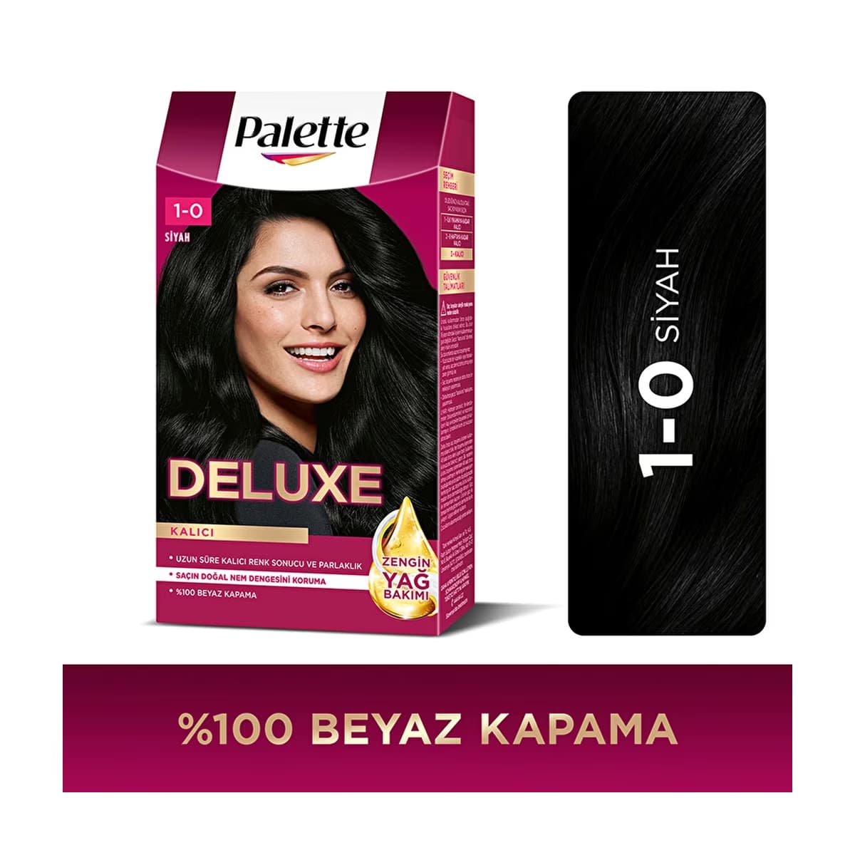 Palette Deluxe Saç Boyası 1-0 Siyah - Gratis