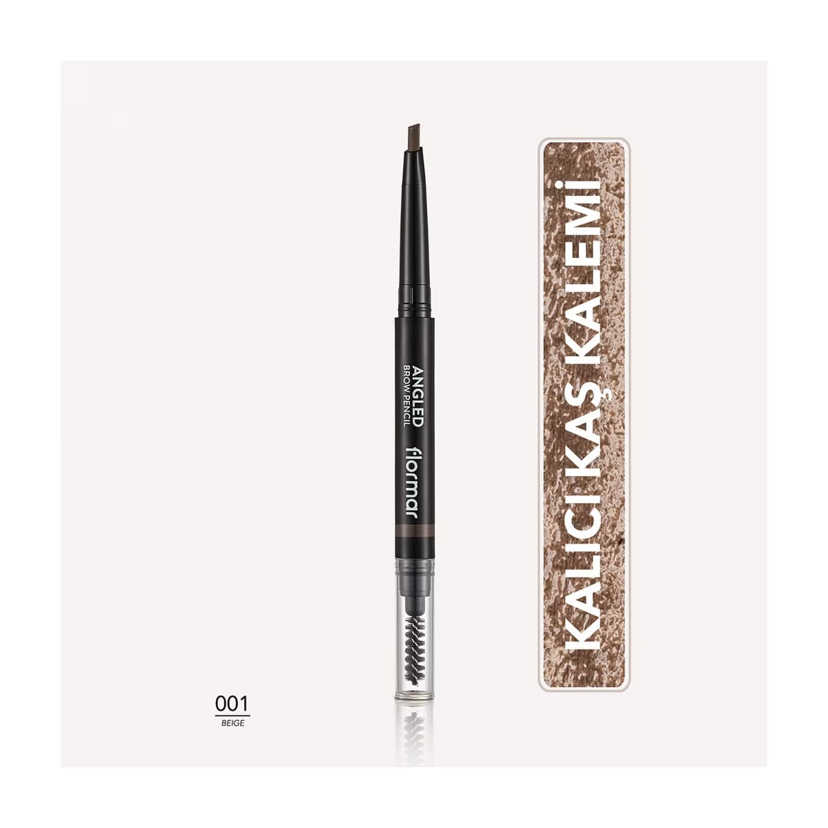 Flormar Angled Ucu Açılı ve Kıl Fırçalı Kaş Kalemi 001 Beige - Gratis