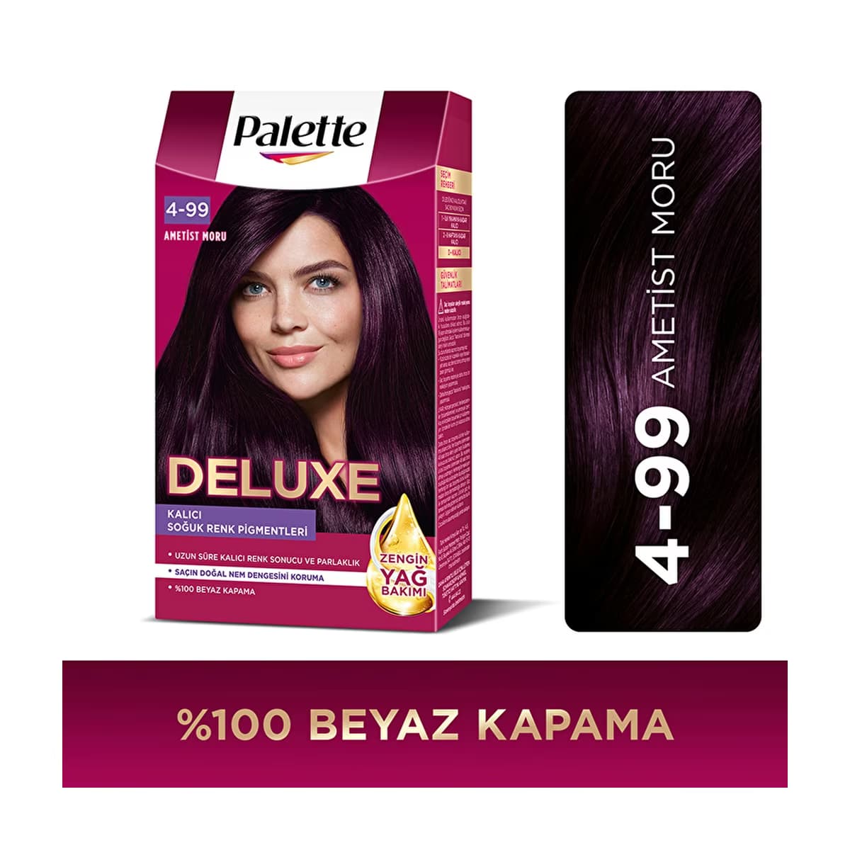 Palette Deluxe Saç Boyası 4-99 Ametist Moru - Gratis