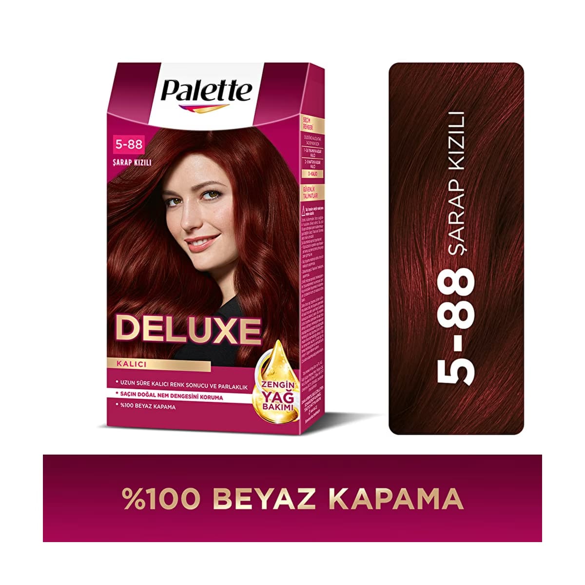 Palette Deluxe Saç Boyası 5-889 Şarap Kızılı - Gratis
