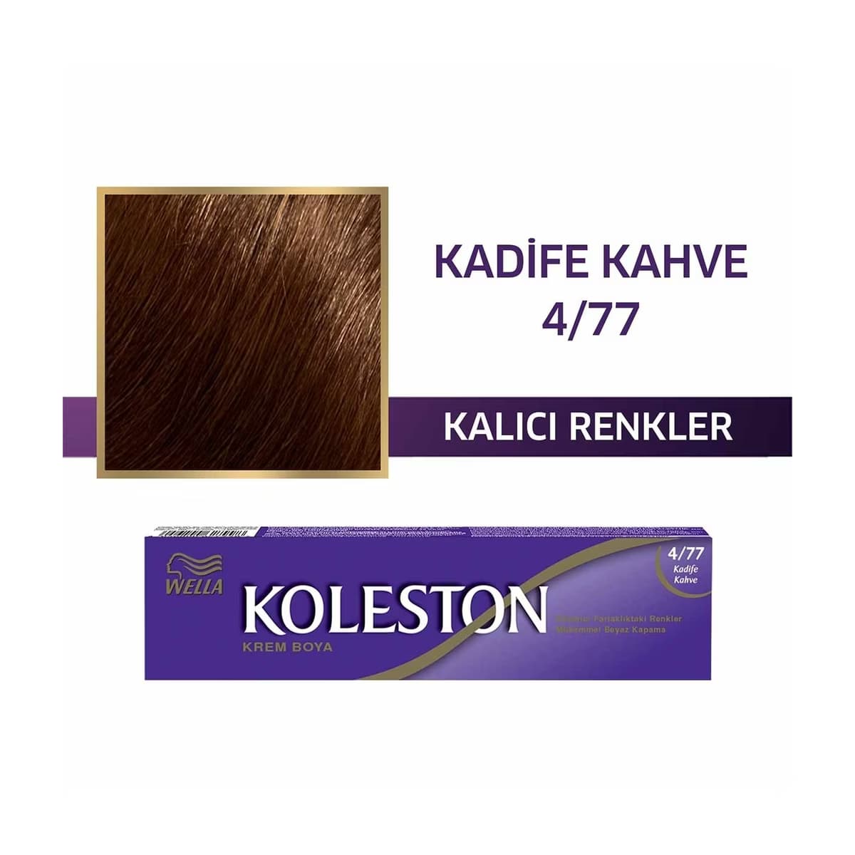 Wella Koleston Single Tüp Boya 4/77 Kadife Kahve - Gratis