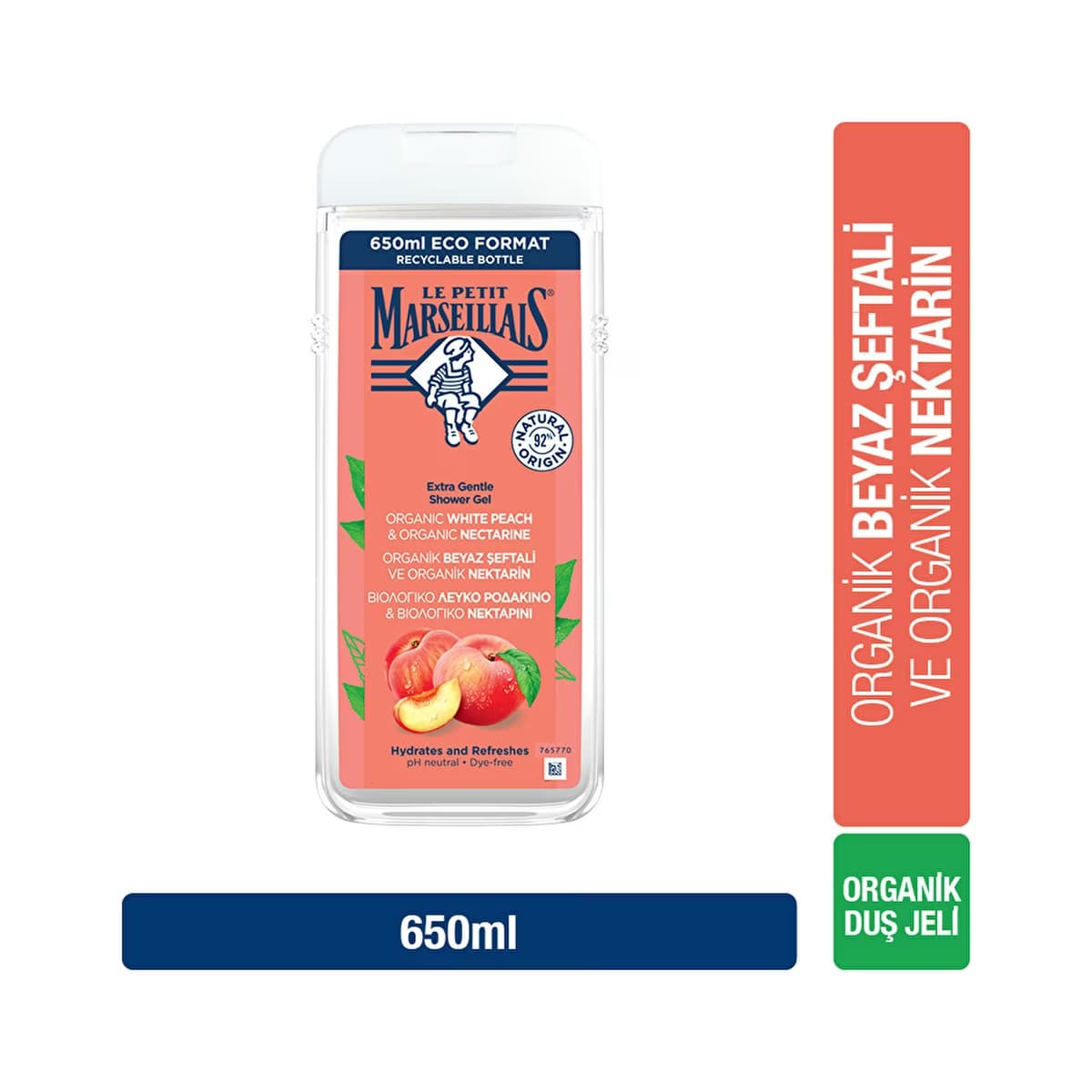 Le Petit Marseillais Beyaz Şeftali & Nektarin Duş Jeli 650 ml - Gratis