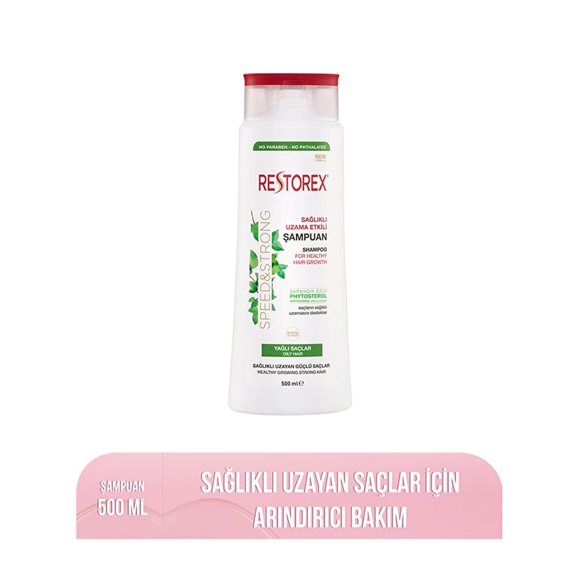 Restorex Sağlıklı Uzama Etkili Yağlı Saçlar için Saç Bakım Şampuanı 500 ml - Gratis
