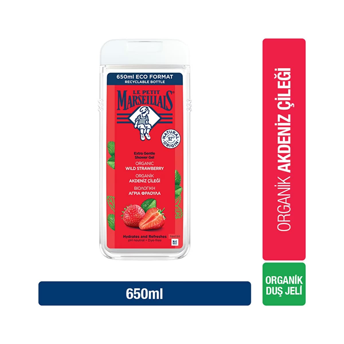 Le Petit Marseillais Duş Jeli Akdeniz Çileği 650 ml - Gratis
