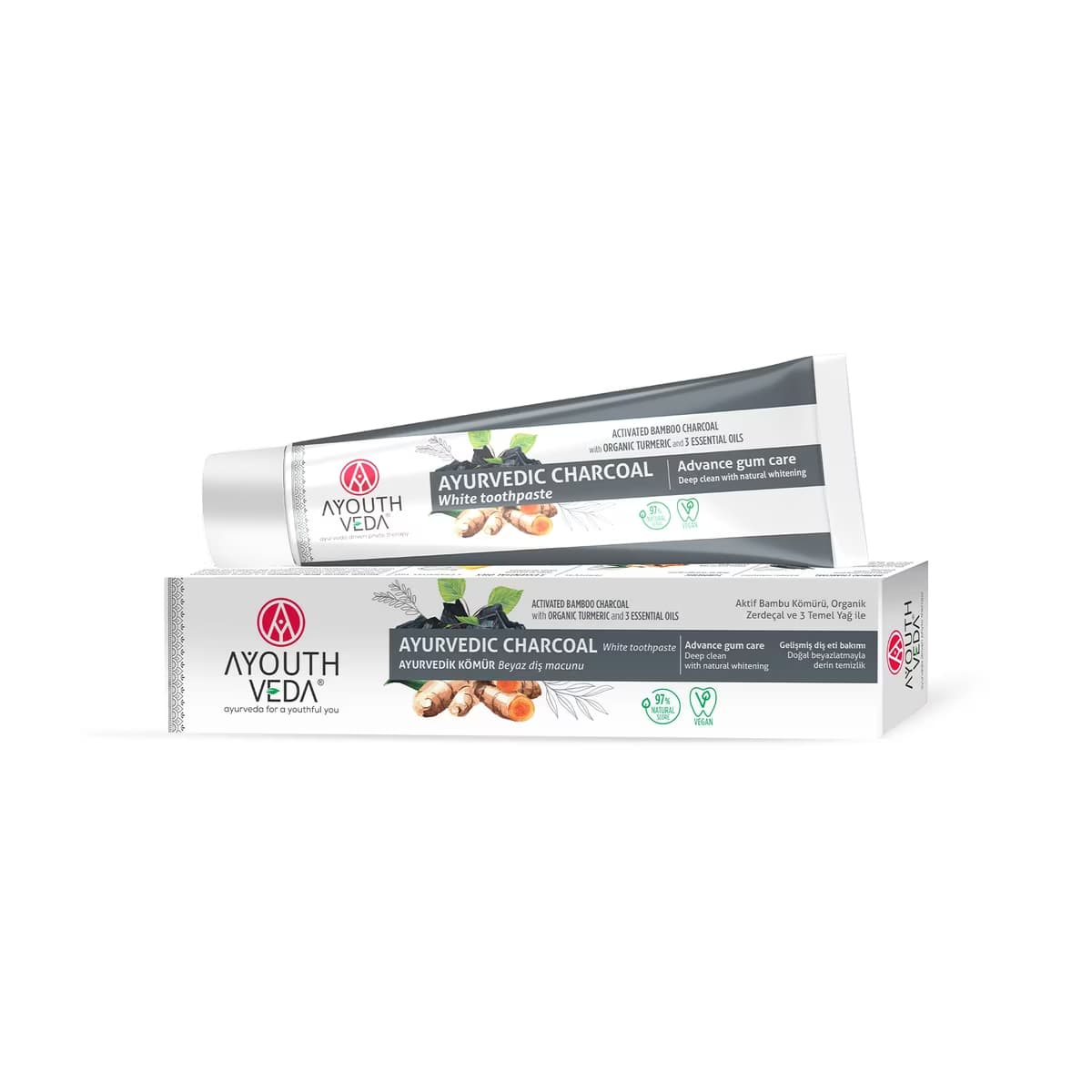 Ayouth Veda Kömürlü Diş Macunu 100 ml - Gratis