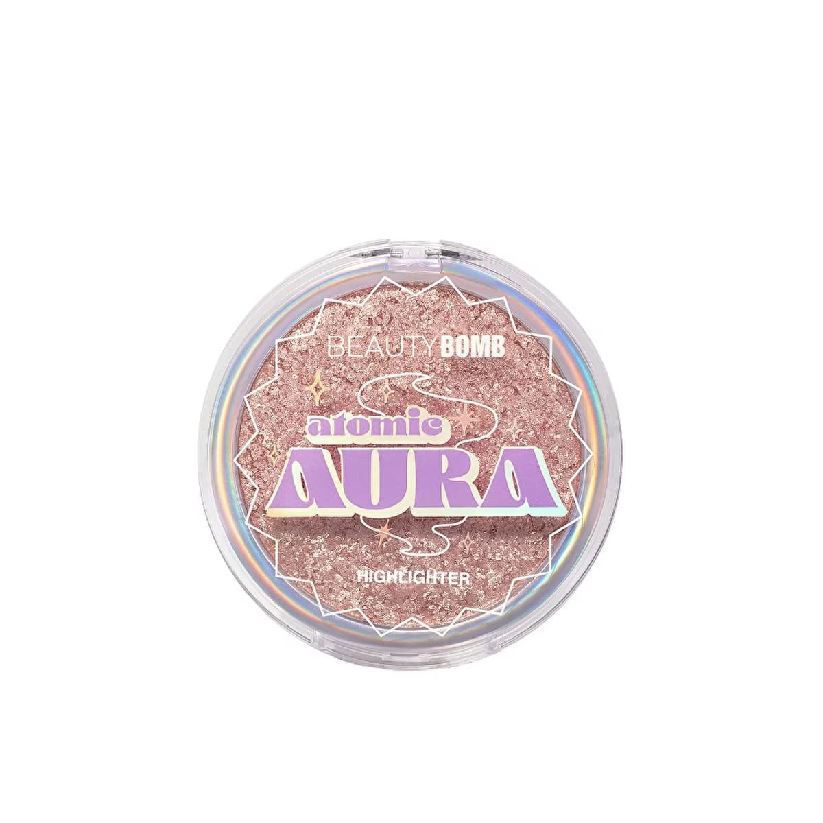 Beauty Bomb Highlighter Atomic Aura 01 - Golden-Pink Shimmer Highlighter - Gratis