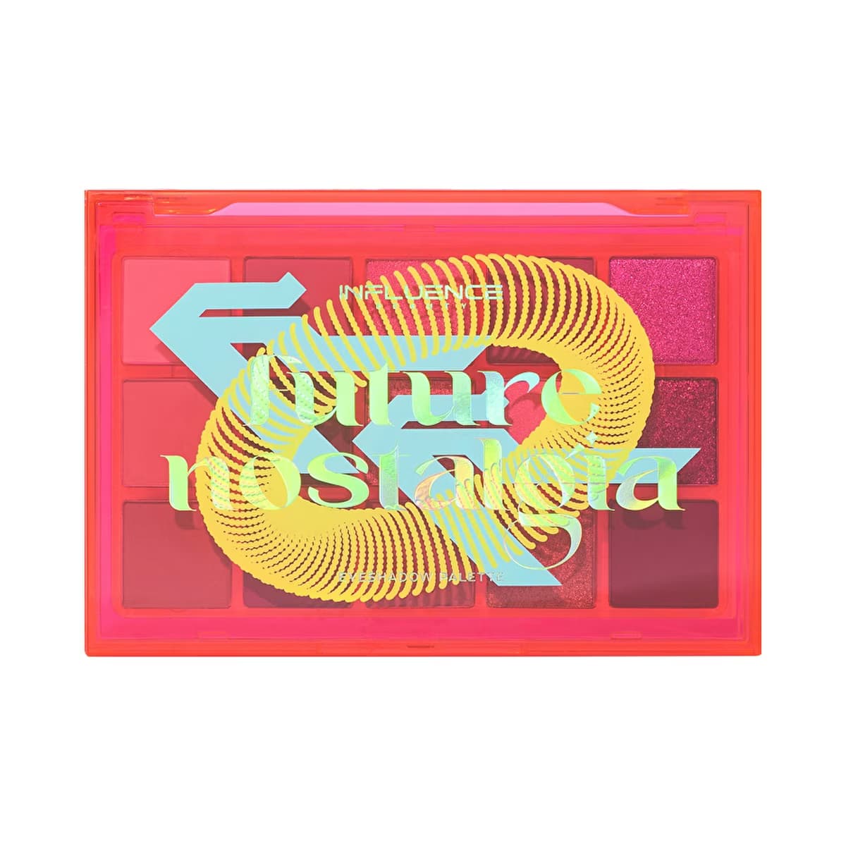 Influence Beauty Far Paleti Future Nostalgia 01 Retro Wave - 9-Color Eyeshadow Palette with Bold Colors - Gratis