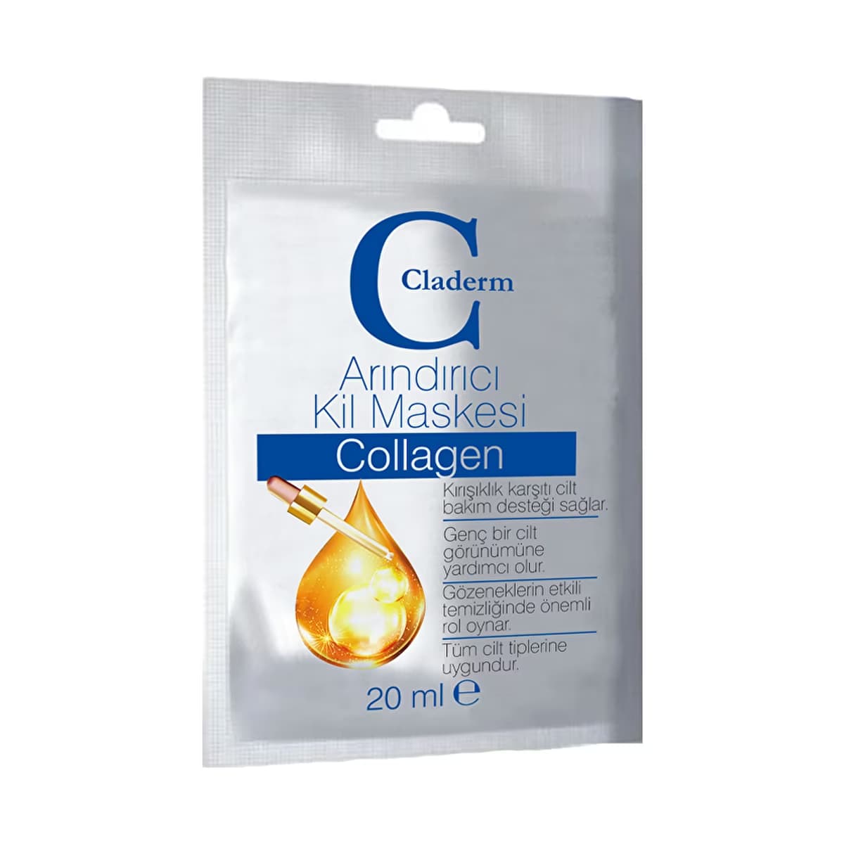 Claderm Arındırıcı Kil Maskesi Collagen 20 ml - Gratis