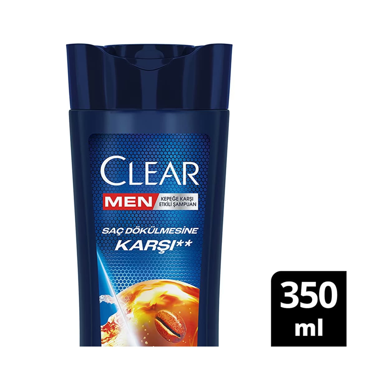 Clear Men Kepeğe Karşı Etkili Şampuan Saç Dökülmesine Karşı Kahve Çekirdeği Özü 350 ml - Gratis