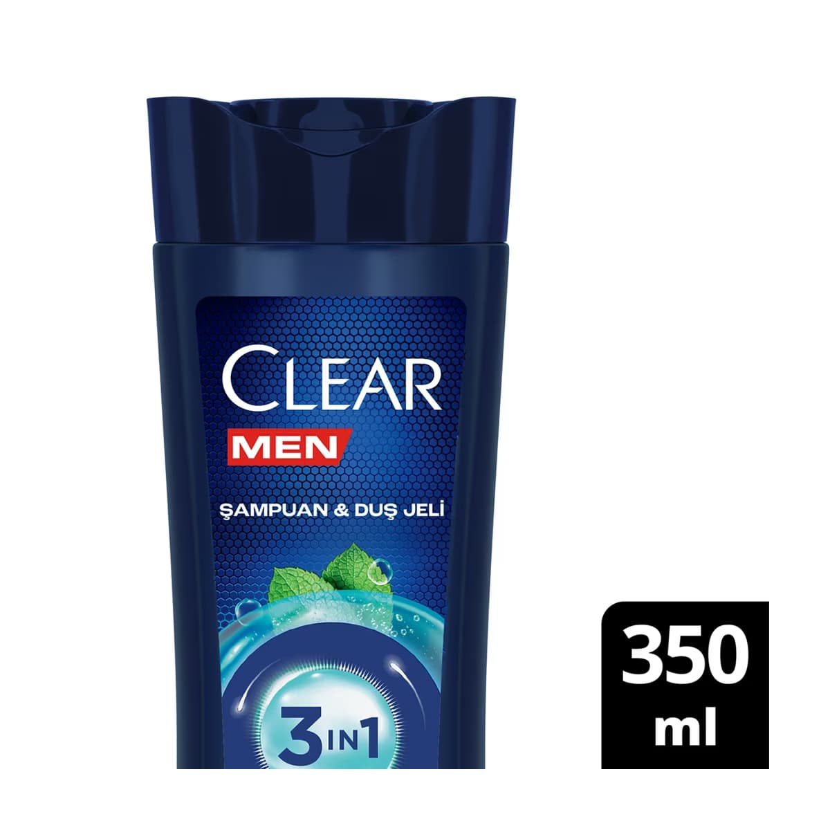 Clear Men 3 in 1 Şampuan & Duş Jeli Ferahlatıcı Mentol 350 ml - Gratis