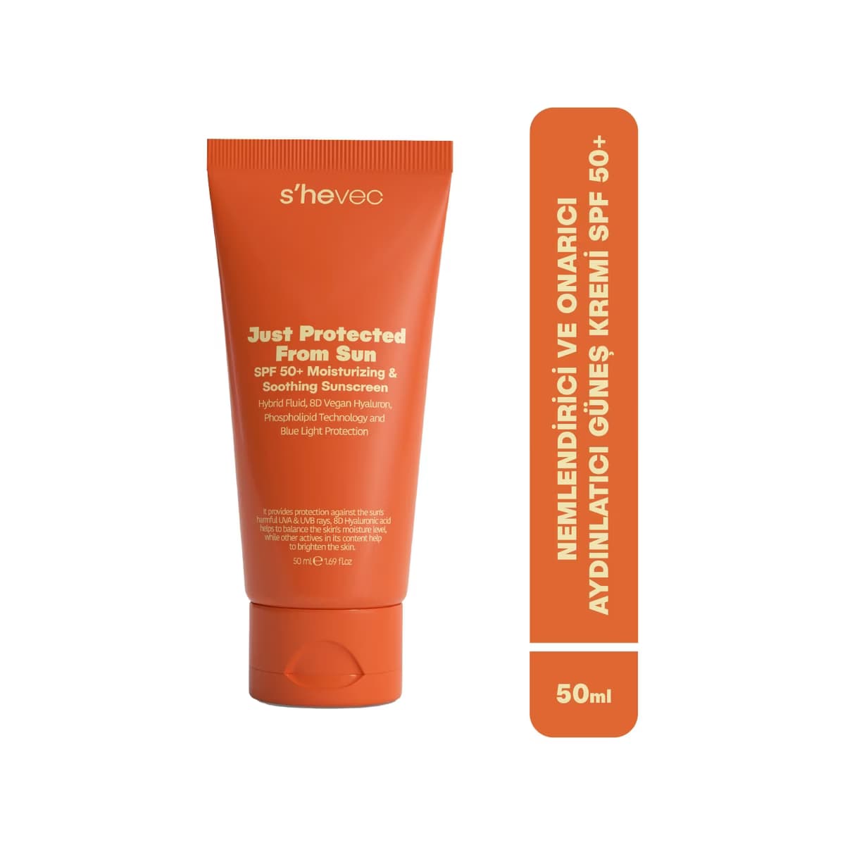 She Vec Just Protected From Sun Nemlendirici, Onarıcı ve Aydınlatıcı 50+SPF Güneş Kremi 50 ml - Gratis
