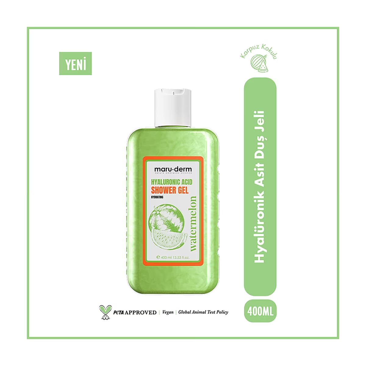 Maruderm Nemlendirici Duş Jeli Hyalüronik Asit 400 ml - Gratis