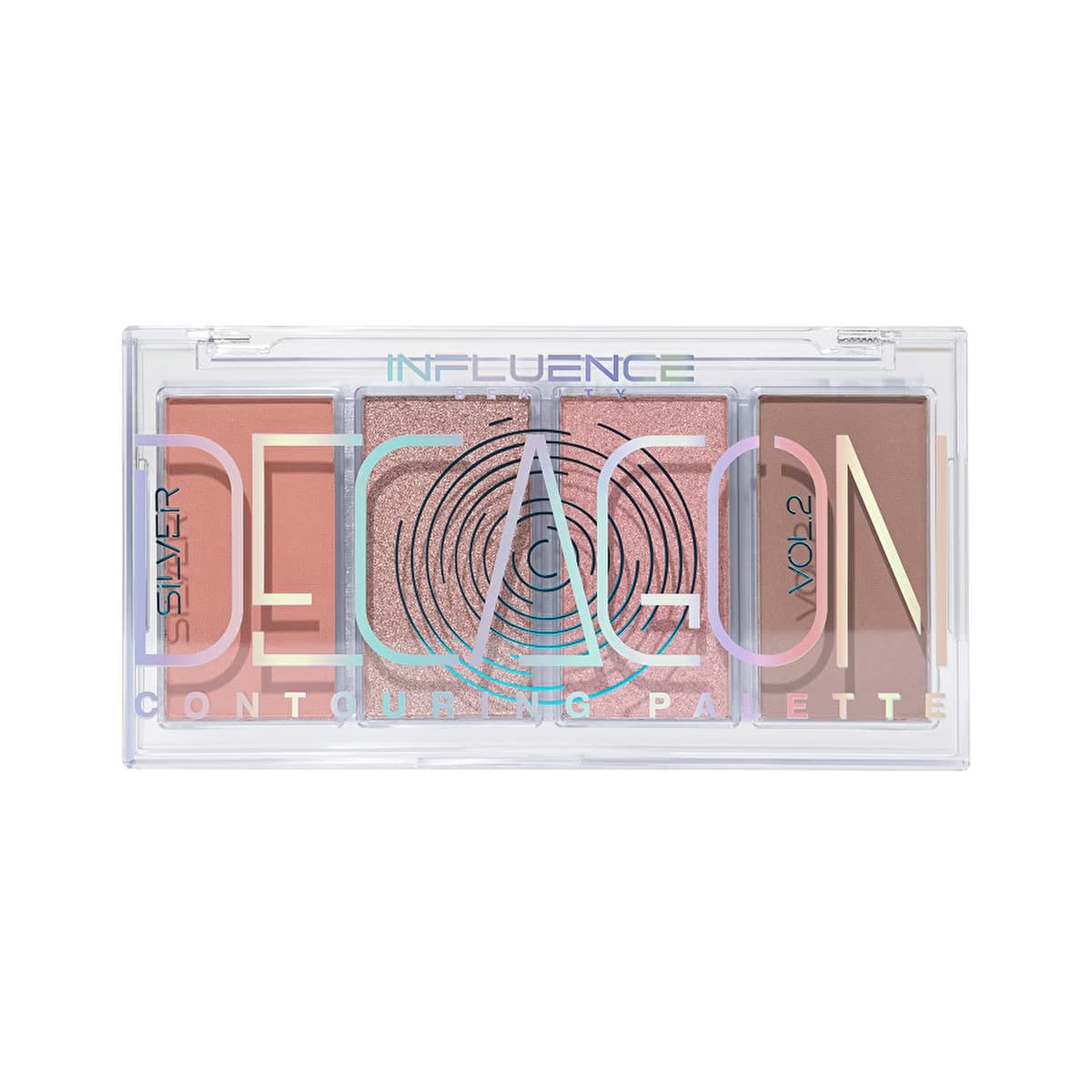 Influence Beauty Kontür Paleti Silver Decagon 02 Define & Shine - 4in1 Contour Palette with Highlighter - Gratis